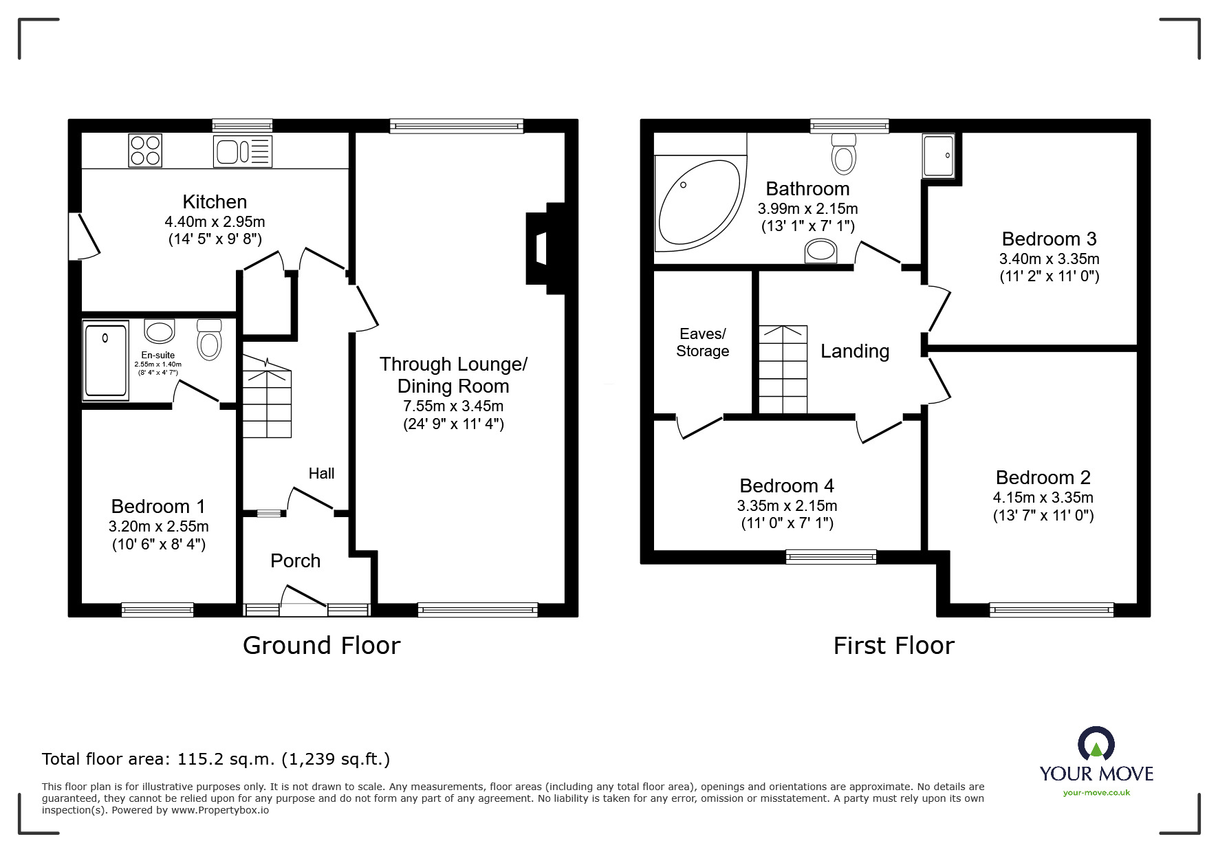 Floorplan of 4 bedroom Semi Detached House to rent, Overseal Road, Wolverhampton, West Midlands, WV11
