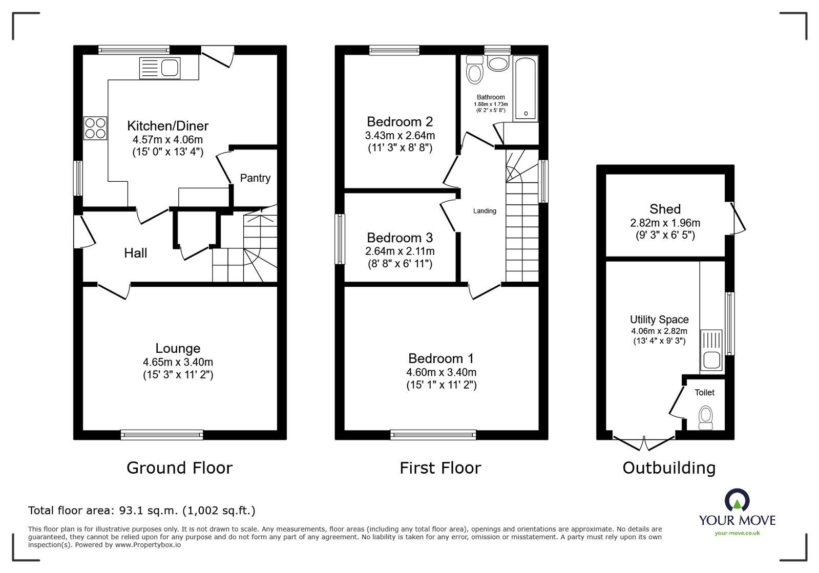 Floorplan of 3 bedroom Detached House for sale, Laurel Drive, Newport, Shropshire, TF10