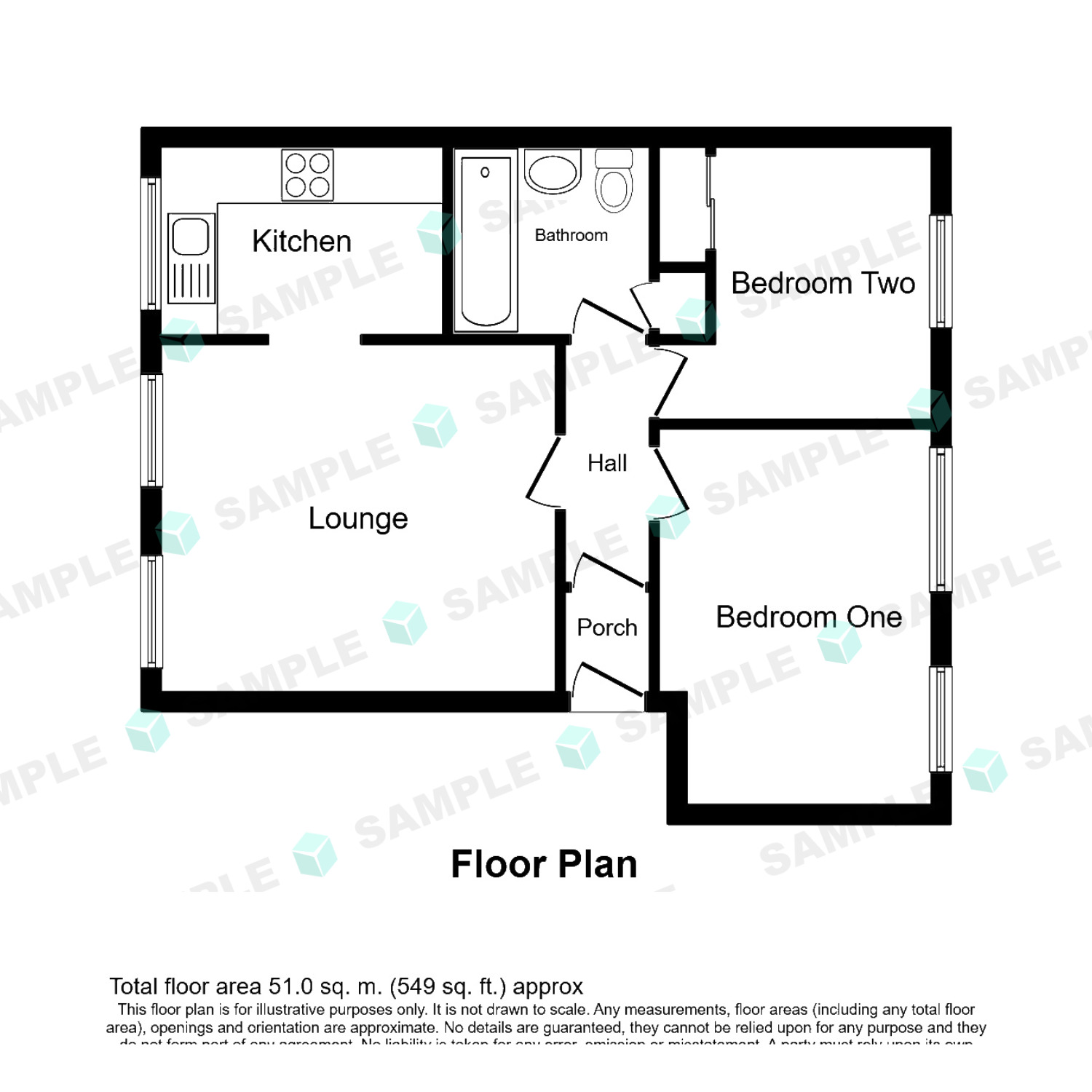 Floorplan of 2 bedroom Flat to rent, Nightingale Way, Apley, Shropshire, TF1