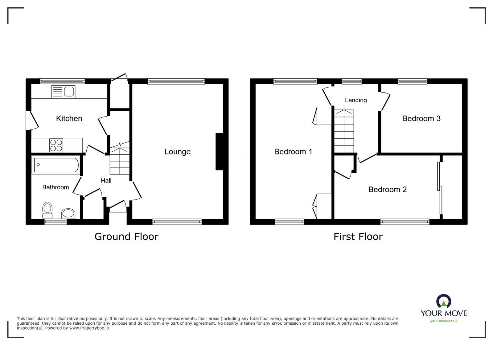 Floorplan of 3 bedroom End Terrace House to rent, James Way, Donnington, Shropshire, TF2