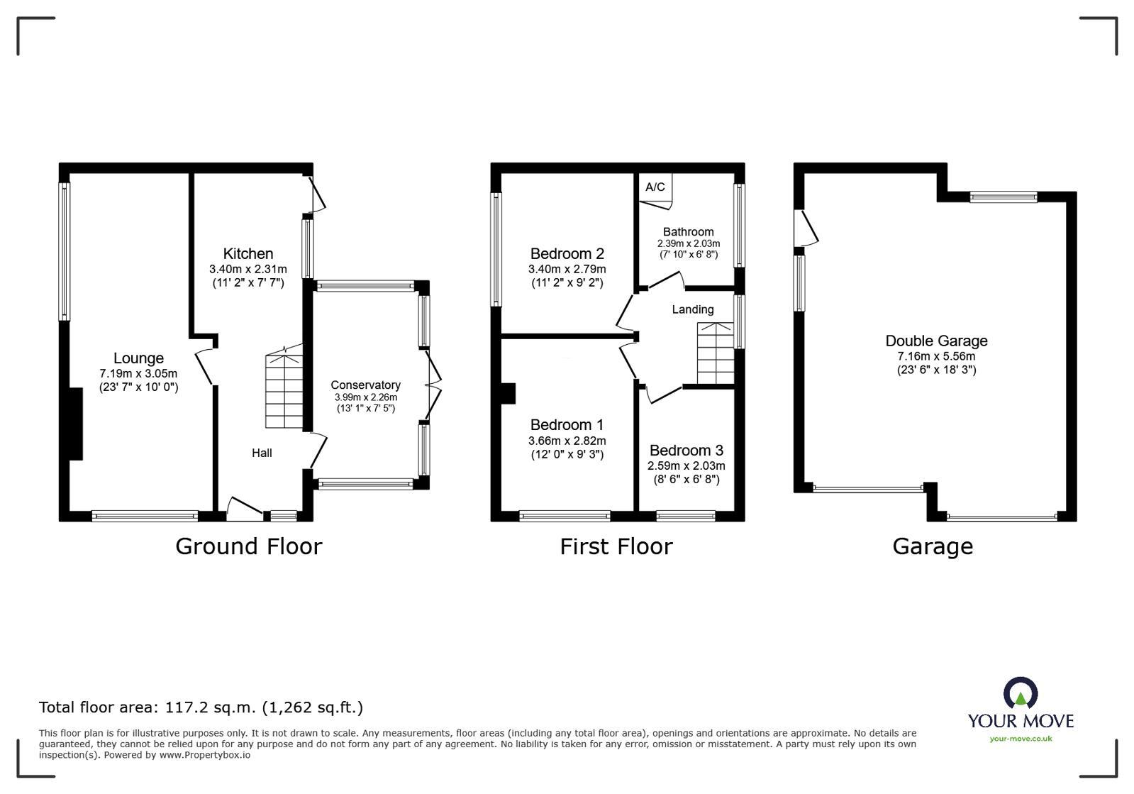 Floorplan of 3 bedroom Detached House to rent, Bridge Close, Trench, Shropshire, TF2