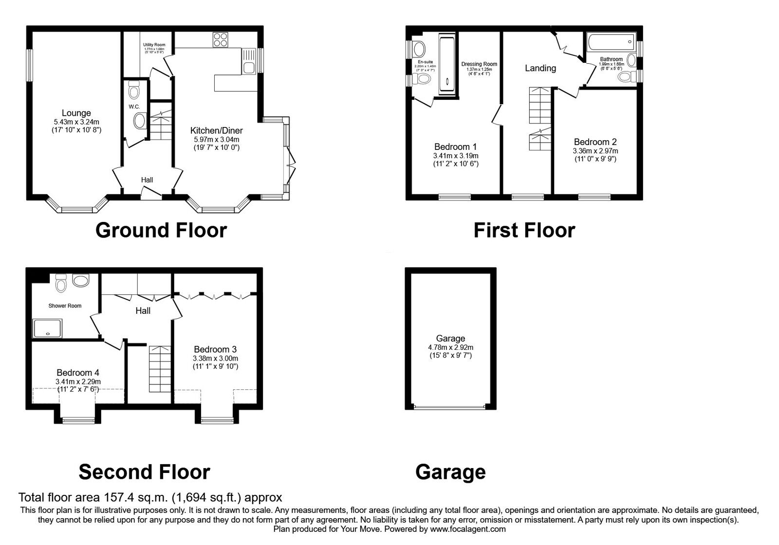 Floorplan of 4 bedroom Semi Detached House for sale, Jackson Drive, Doseley, Shropshire, TF4