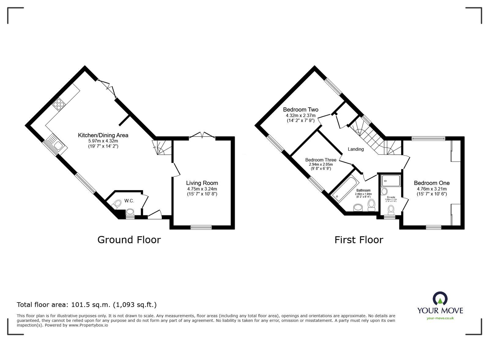 Floorplan of 3 bedroom Semi Detached House for sale, Bricklin Mews, Hadley, Shropshire, TF1