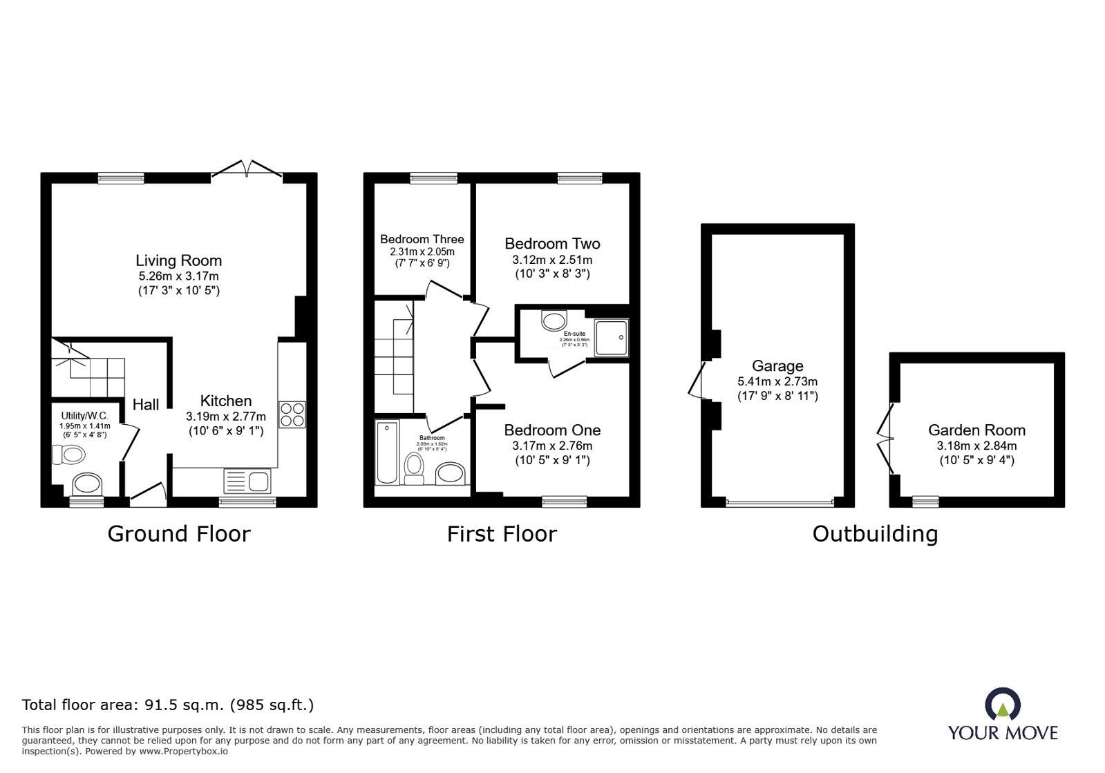 Floorplan of 3 bedroom Semi Detached House for sale, Dukes View, Donnington, Shropshire, TF2