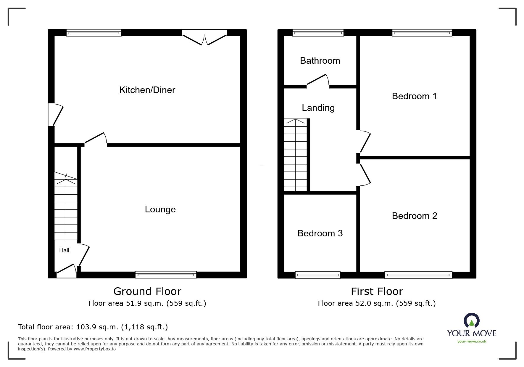 Floorplan of 3 bedroom Semi Detached House to rent, Kelsick Park, Seaton, Cumbria, CA14