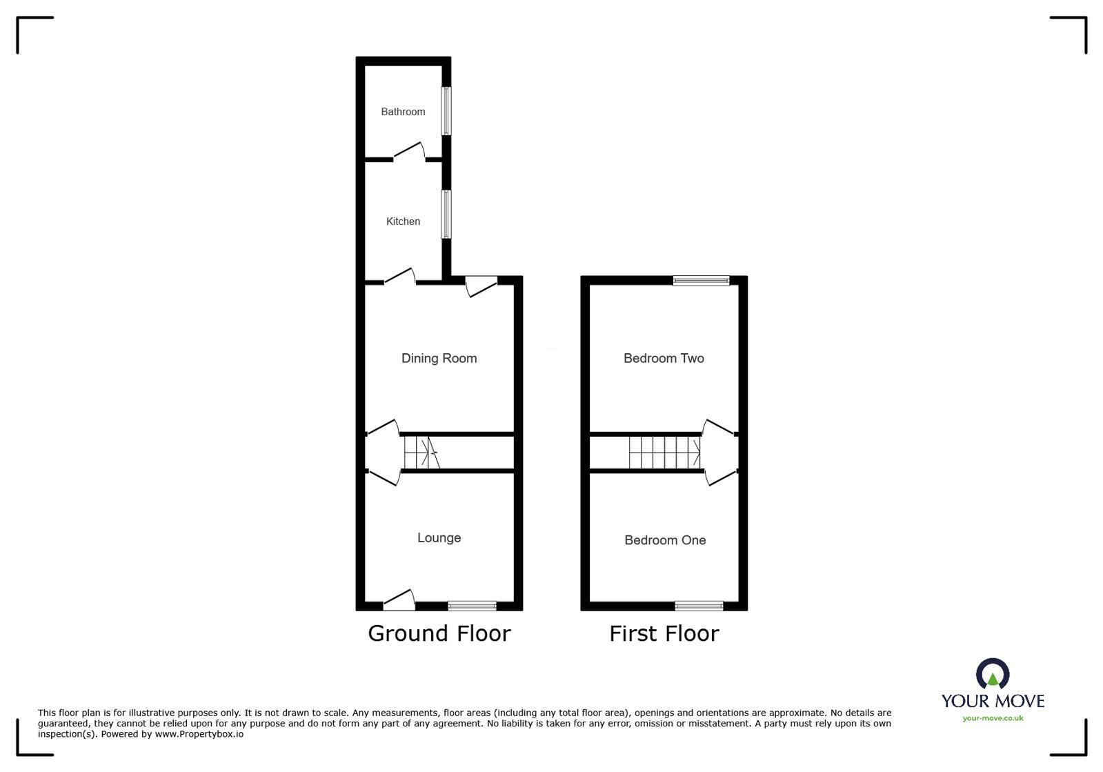 Floorplan of 2 bedroom Mid Terrace House to rent, Bolton Street, Workington, Cumbria, CA14