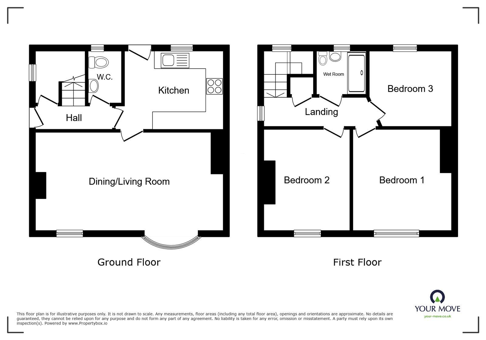 Floorplan of 3 bedroom Semi Detached House for sale, Fleswick Avenue, Cumbria, CA28