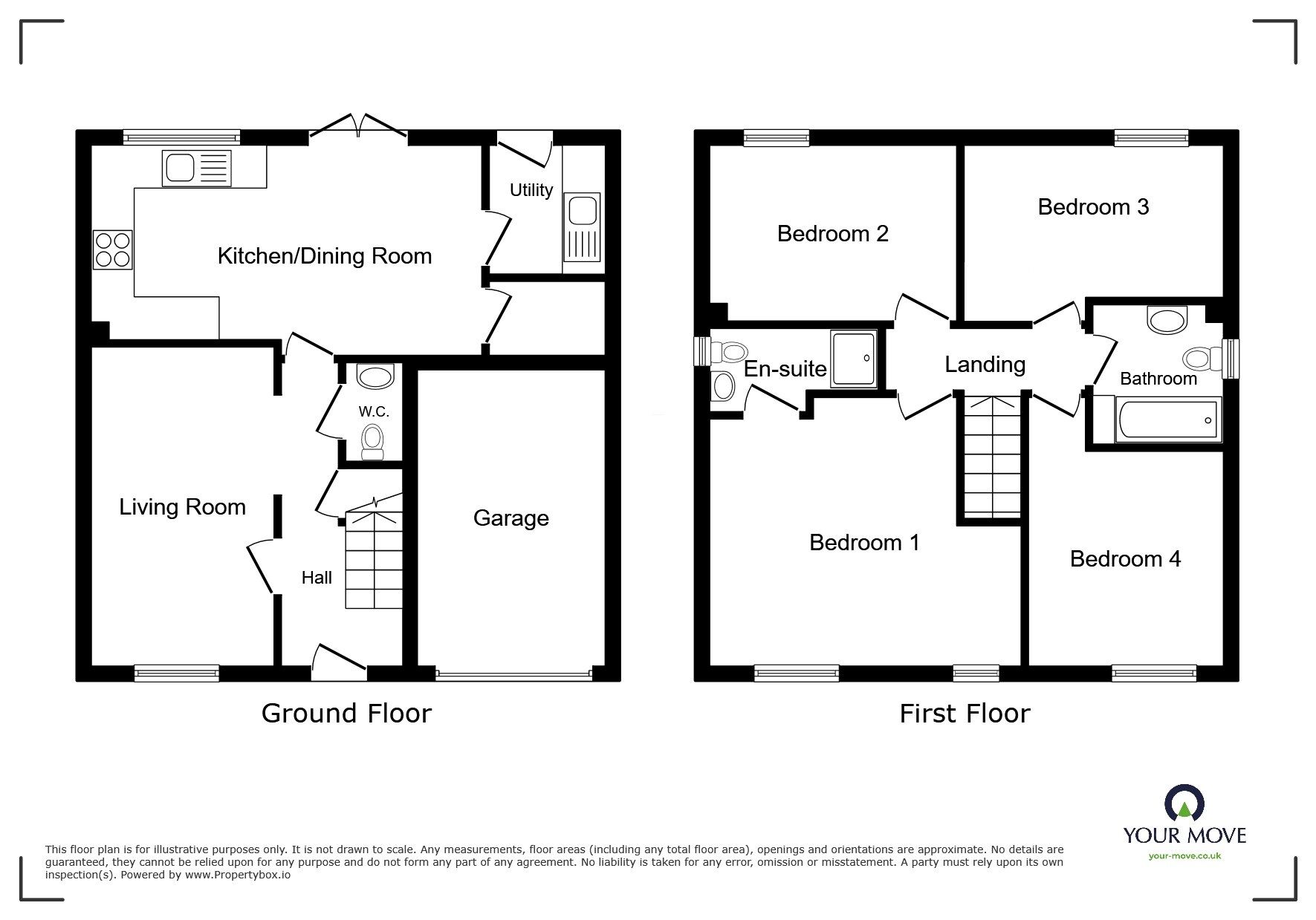 Floorplan of 4 bedroom Detached House for sale, Ladysmith Close, Cumbria, CA28