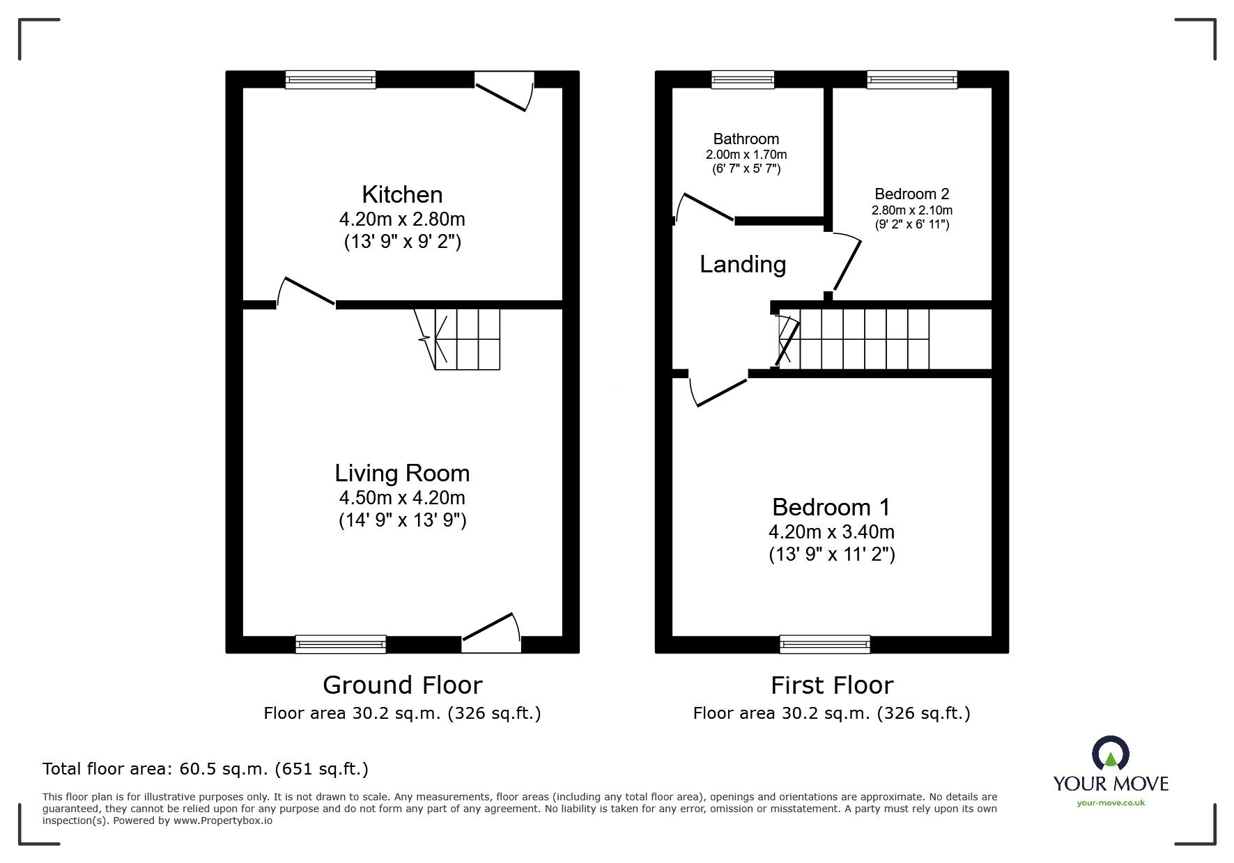 Floorplan of 2 bedroom  House to rent, Vicarage Lane, Ennerdale, Cumbria, CA23