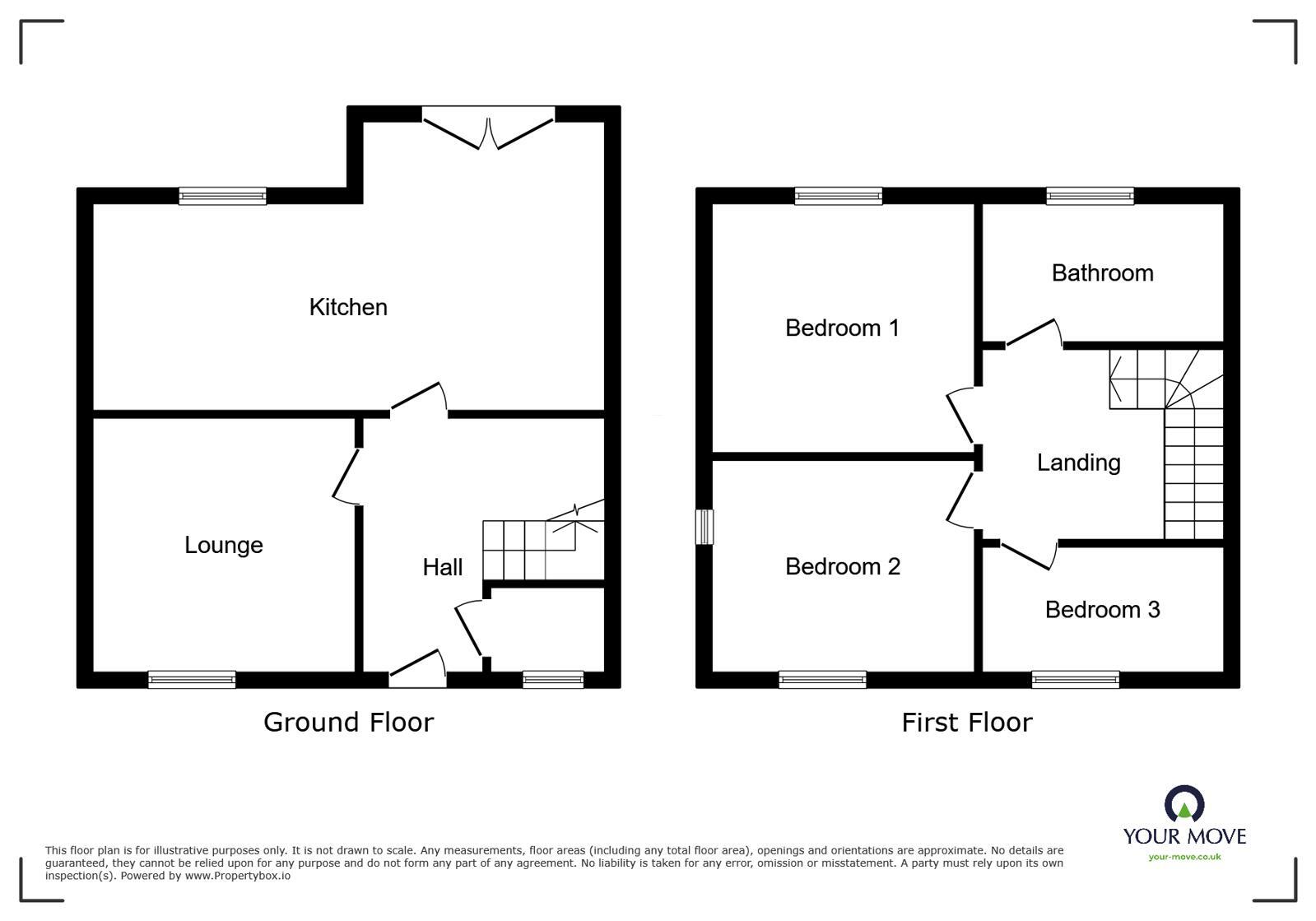 Floorplan of 3 bedroom Semi Detached House to rent, Ladstock Grove, Whitehaven, Cumbria, CA28