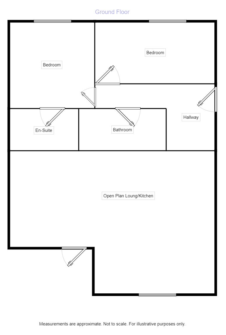 Floorplan of 2 bedroom Flat to rent, Waters Edge Close, Whitehaven, Cumbria, CA28
