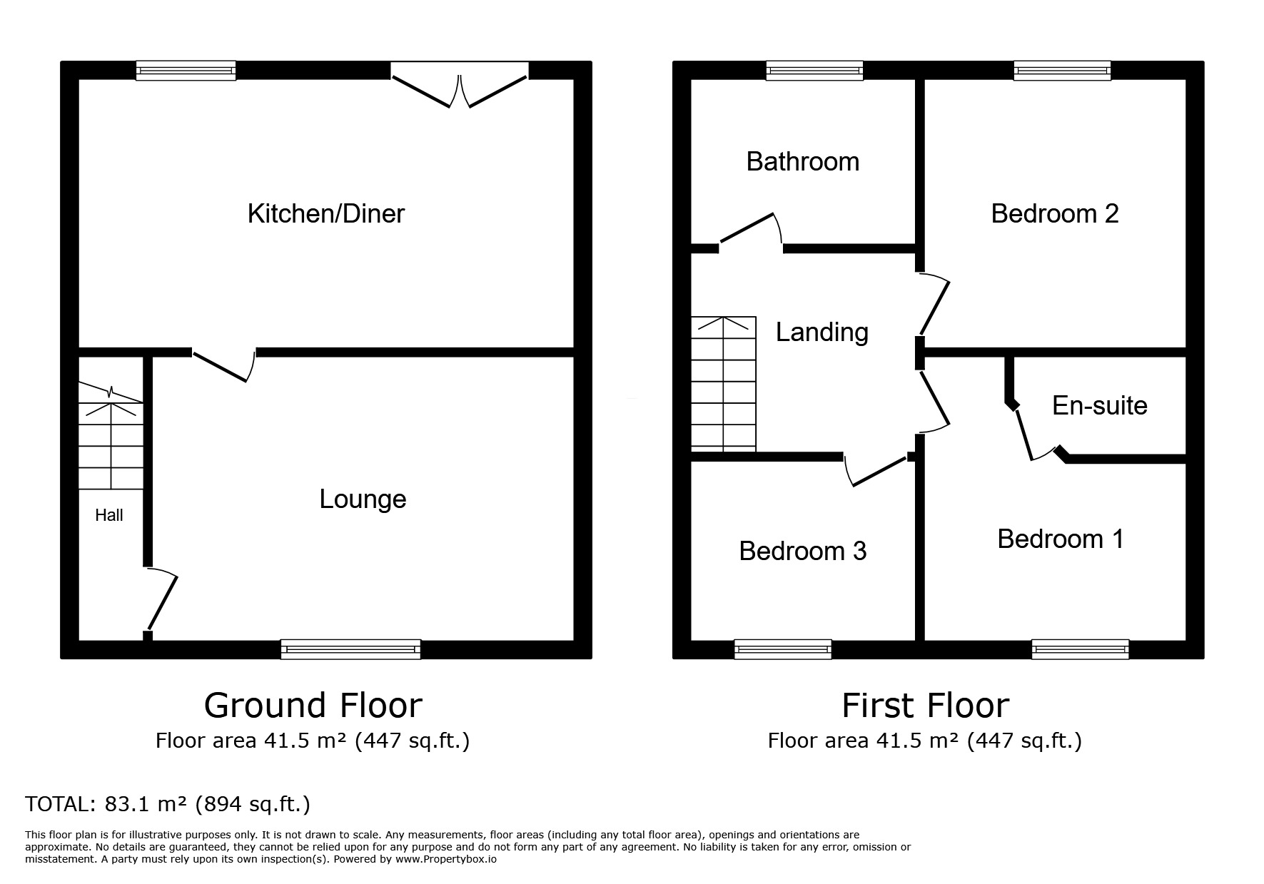 Floorplan of 3 bedroom Semi Detached House to rent, Holly Bank, Whitehaven, Cumbria, CA28