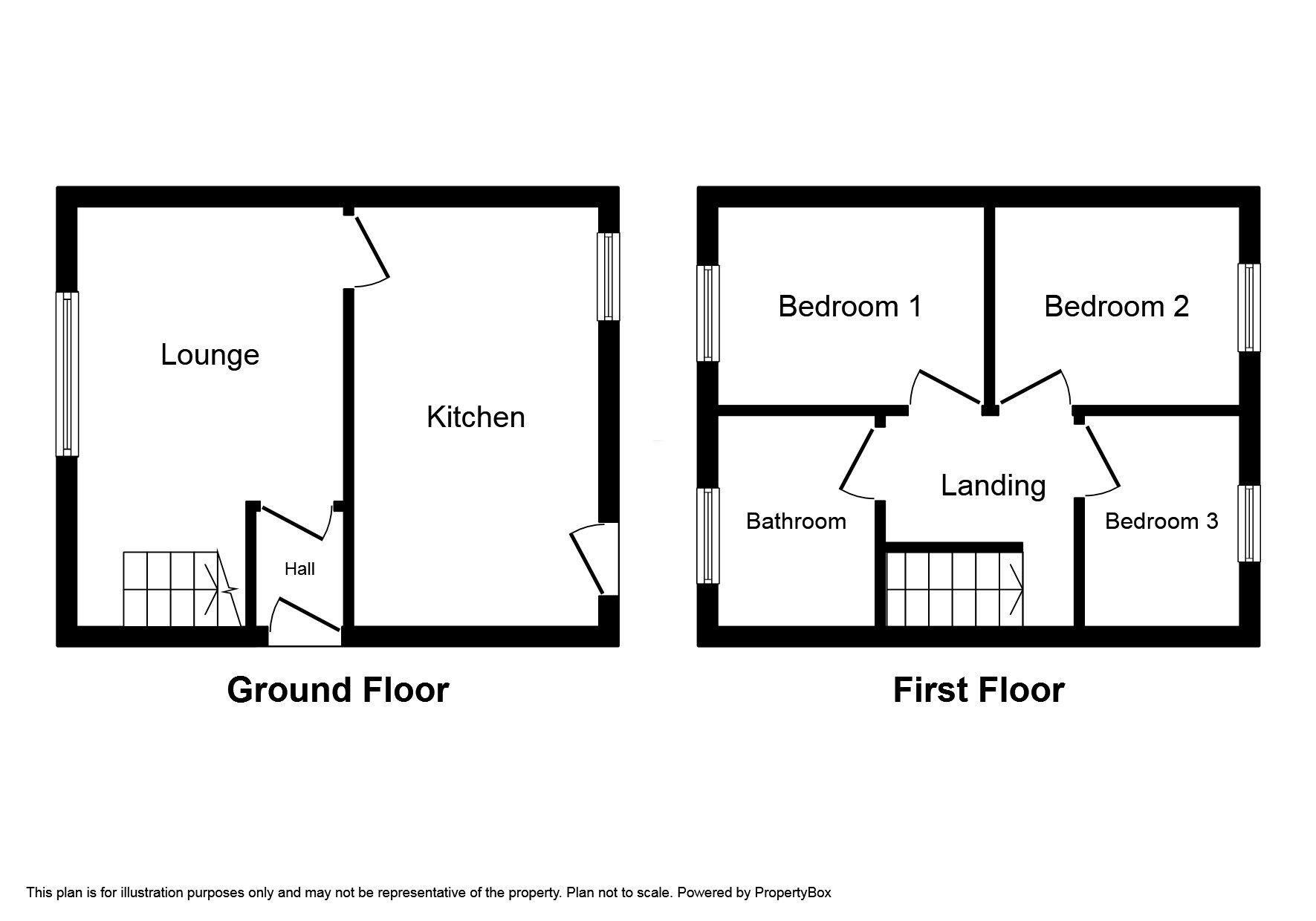 Floorplan of 3 bedroom Semi Detached House to rent, Juniper Grove, Whitehaven, Cumbria, CA28