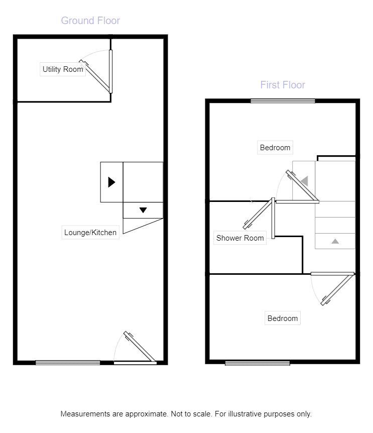 Floorplan of 2 bedroom Mid Terrace House to rent, Main Street, Hensingham, Cumbria, CA28