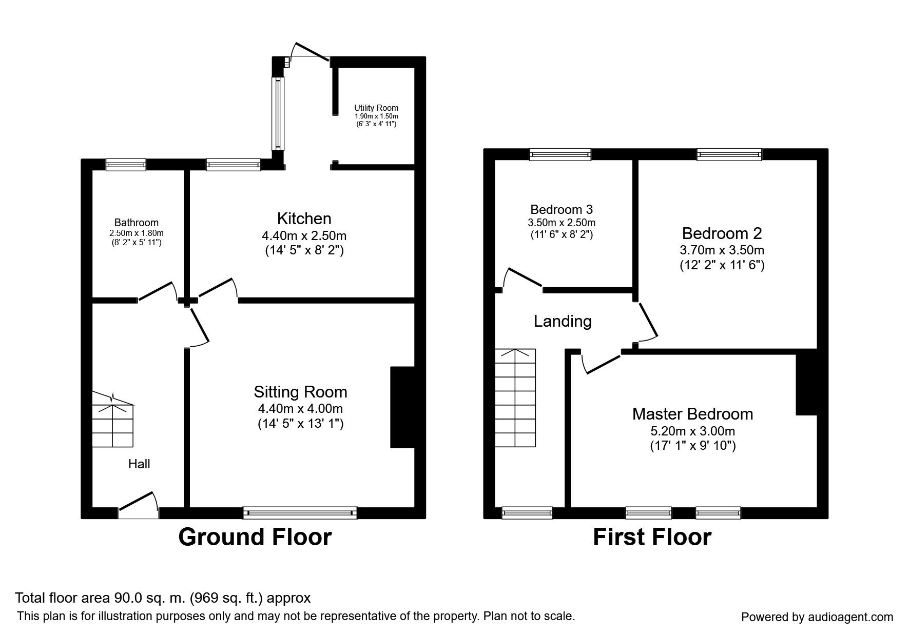 Floorplan of 3 bedroom Mid Terrace House to rent, Snaefell Terrace, Whitehaven, CA28