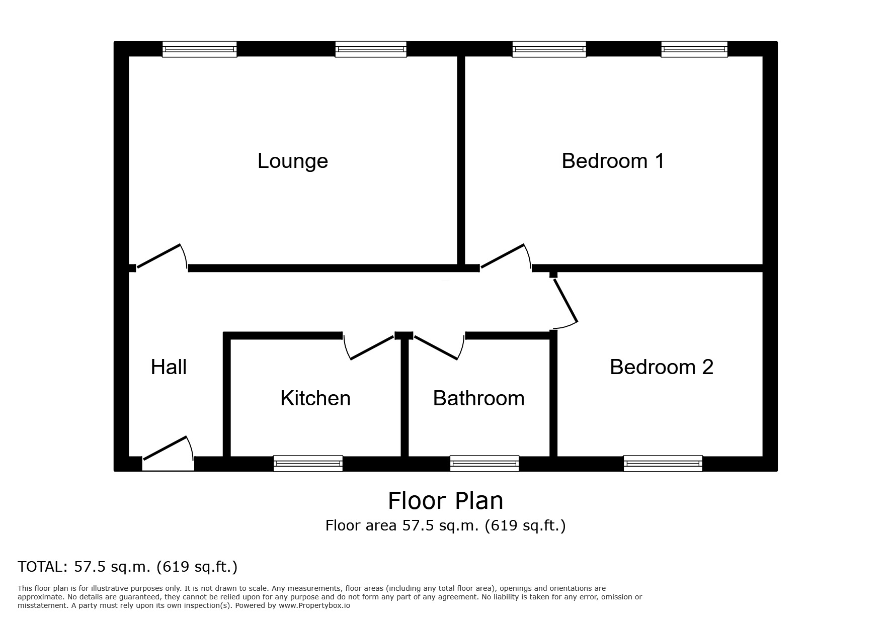 Floorplan of 2 bedroom Flat to rent, Main Street, Egremont, Cumbria, CA22