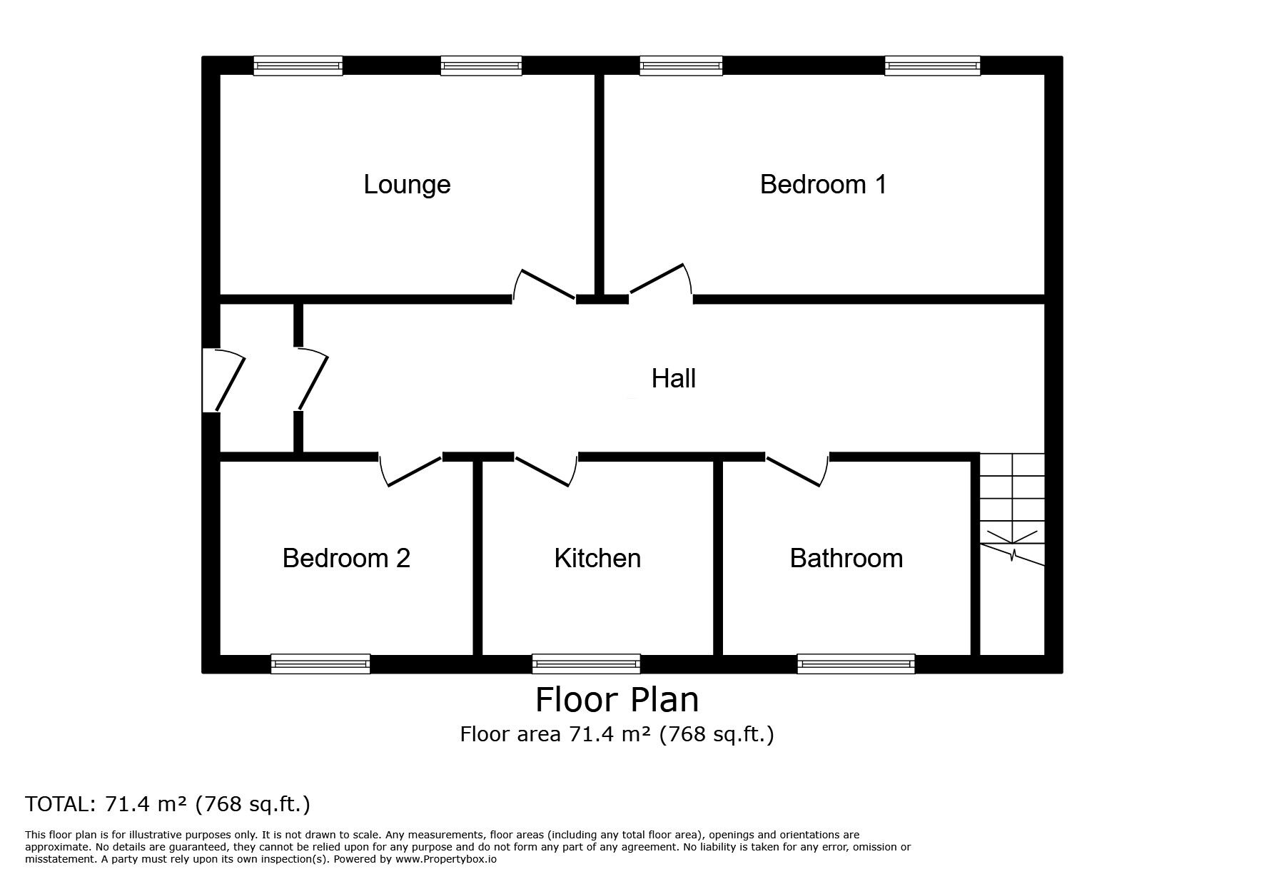 Floorplan of 2 bedroom  Flat to rent, Main Street, Egremont, Cumbria, CA22