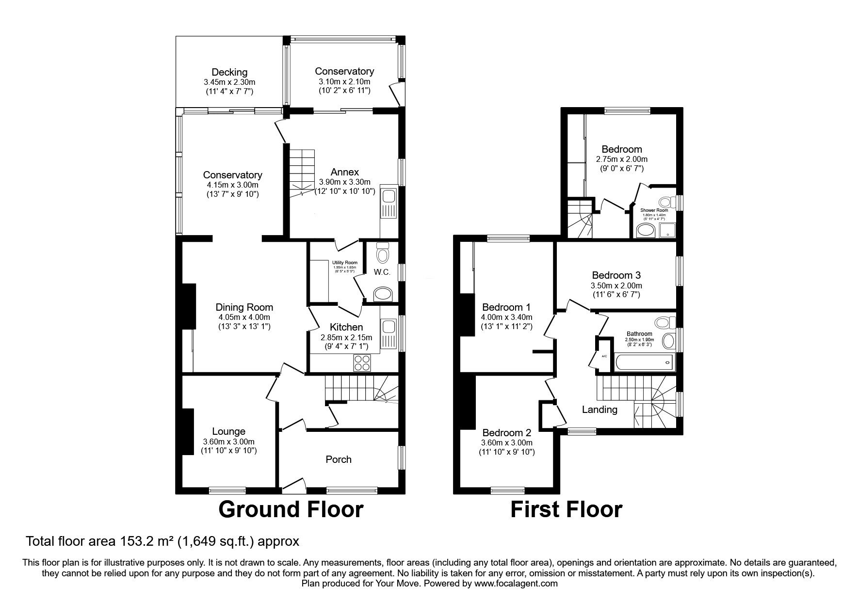 Floorplan of 4 bedroom Semi Detached House for sale, Bransty Road, Whitehaven, Cumbria, CA28