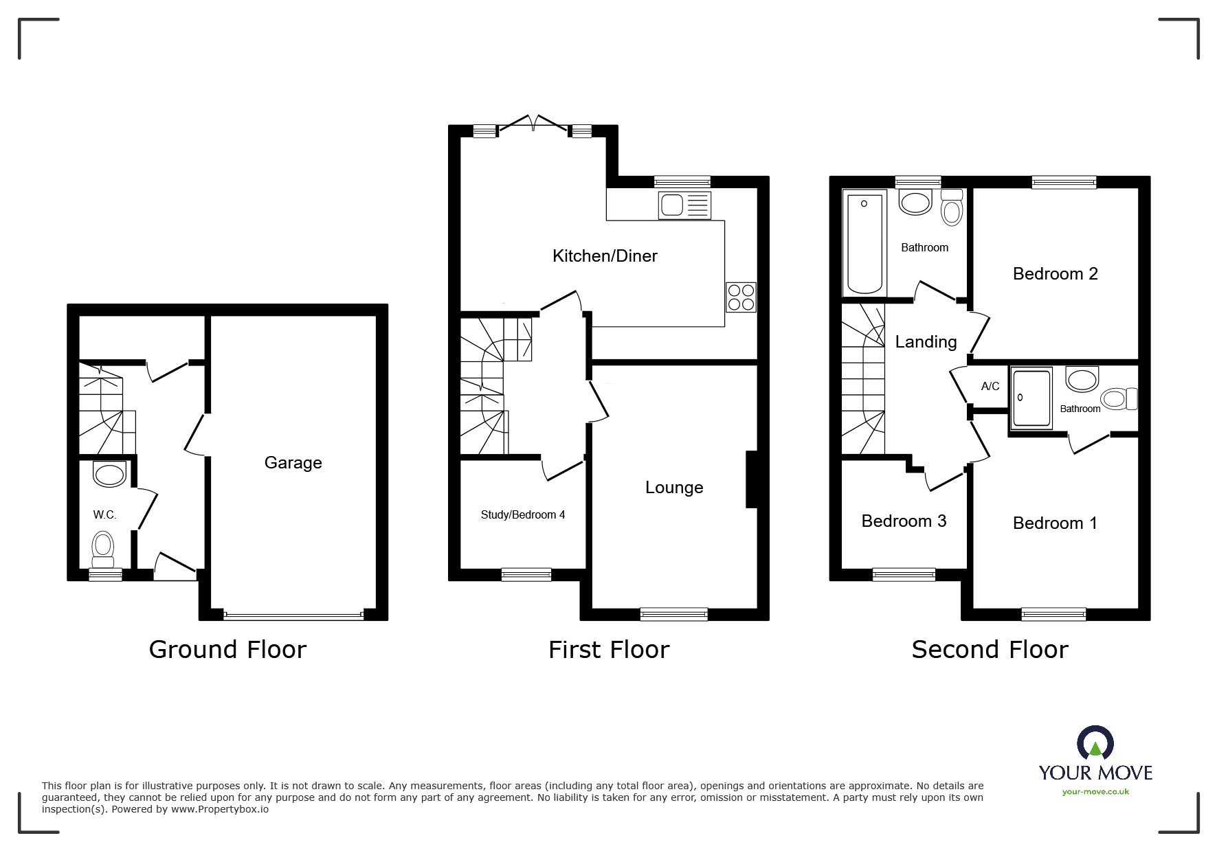 Floorplan of 4 bedroom Semi Detached House for sale, Fairladies, St. Bees, Cumbria, CA27