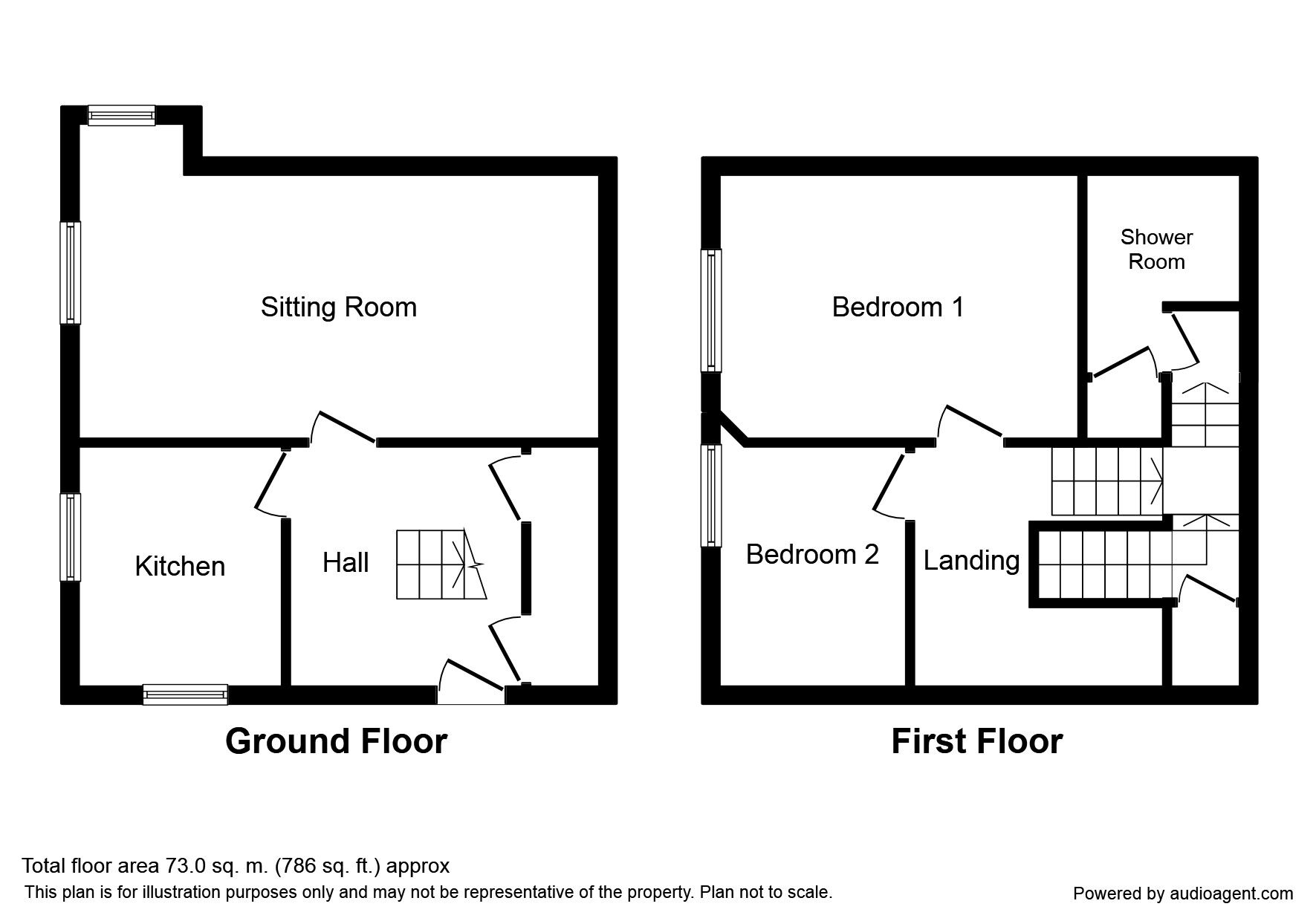 Floorplan of 2 bedroom Flat to rent, Burnett House, Seascale, Cumbria, CA20