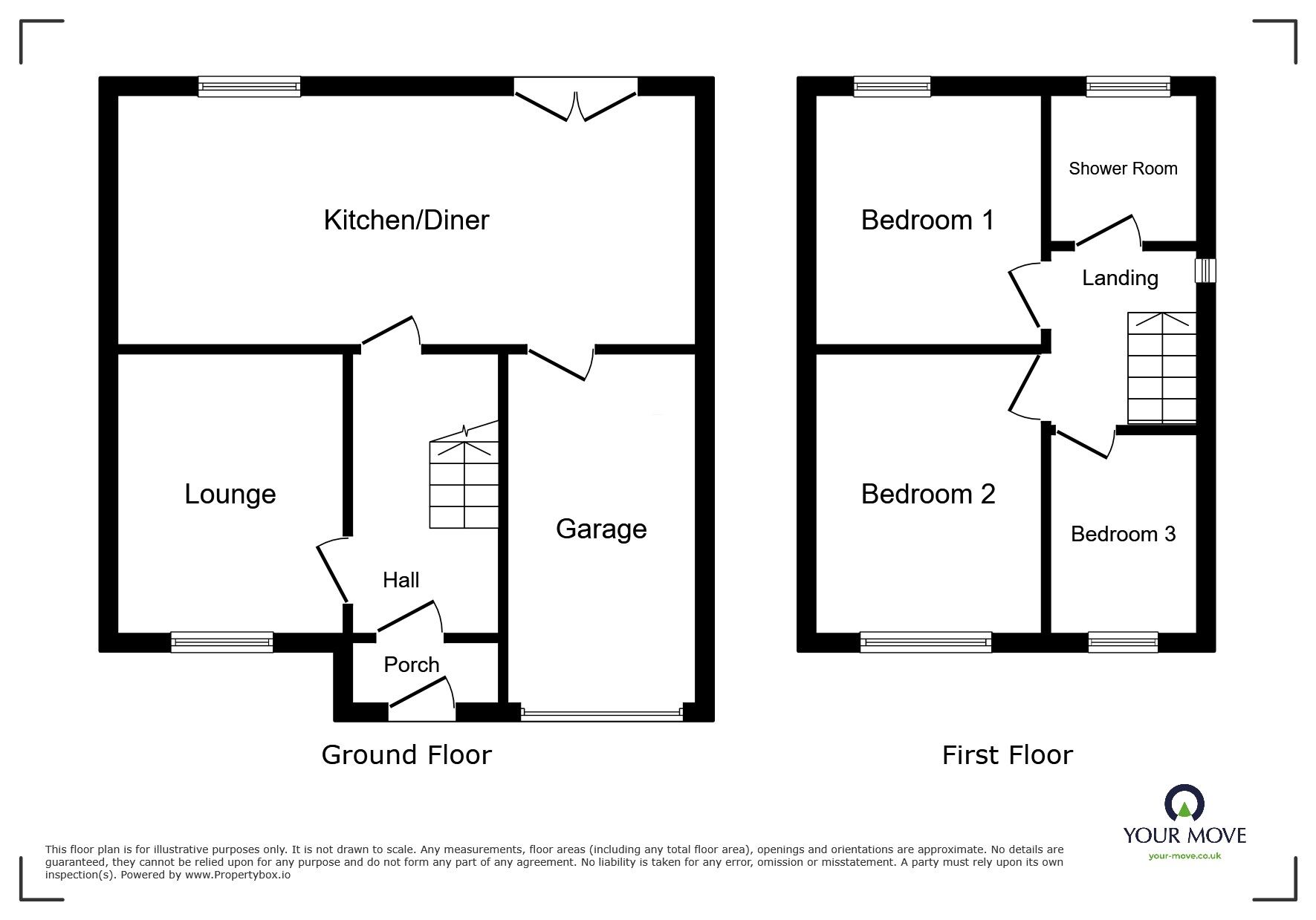Floorplan of 3 bedroom Semi Detached House to rent, Burnmoor Avenue, Whitehaven, Cumbria, CA28