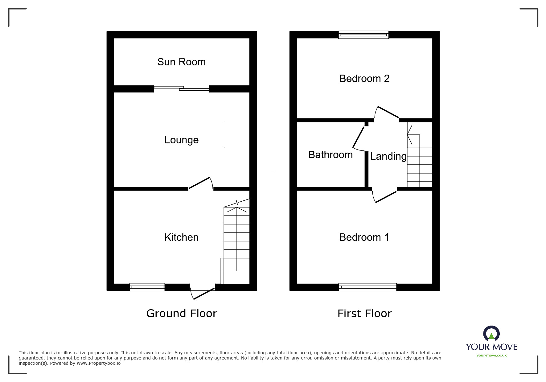Floorplan of 2 bedroom Mid Terrace House for sale, Brewery Terrace, Allonby, Cumbria, CA15