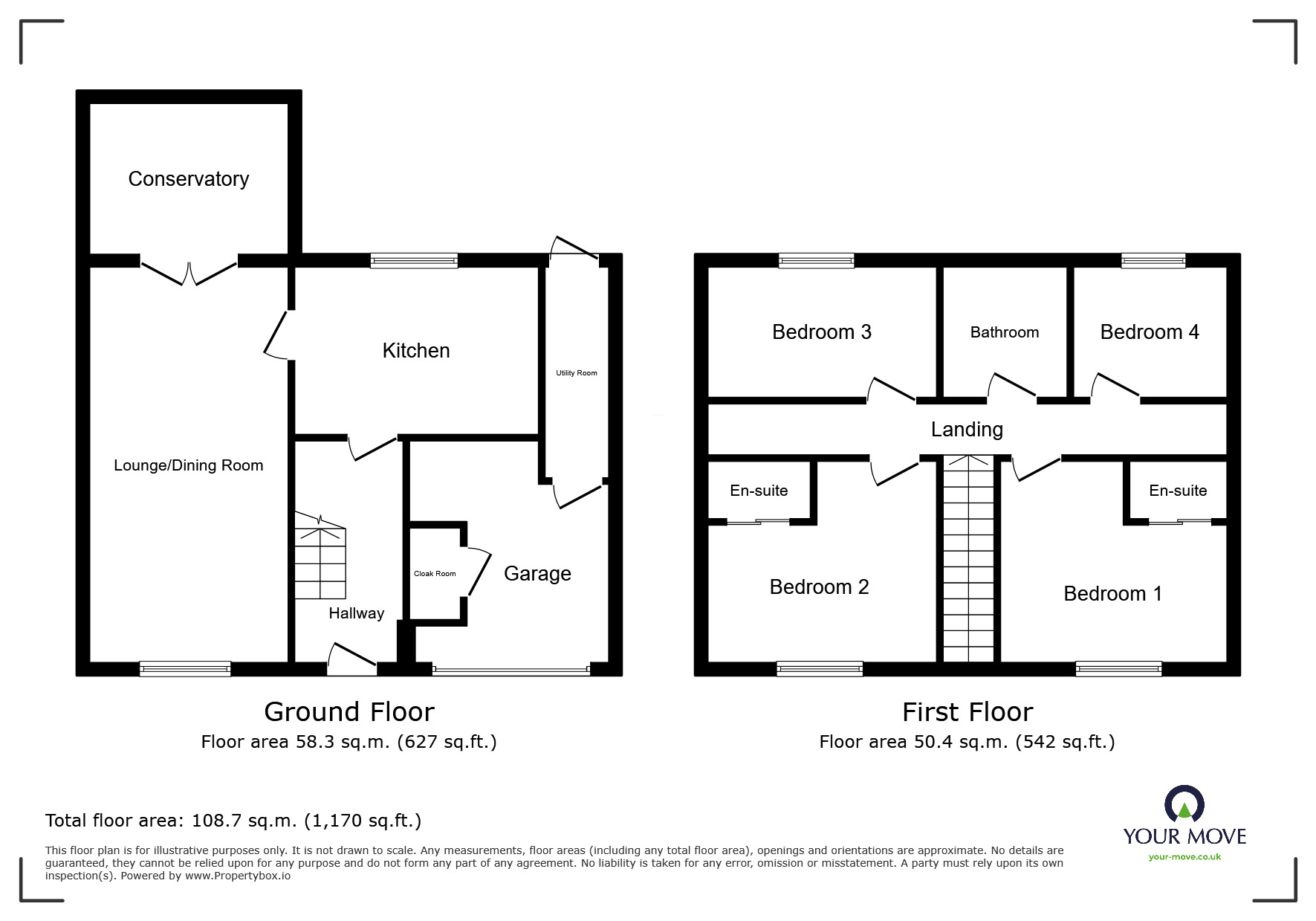 Floorplan of 4 bedroom Detached House for sale, Hunter Rise, Beckermet, Cumbria, CA21