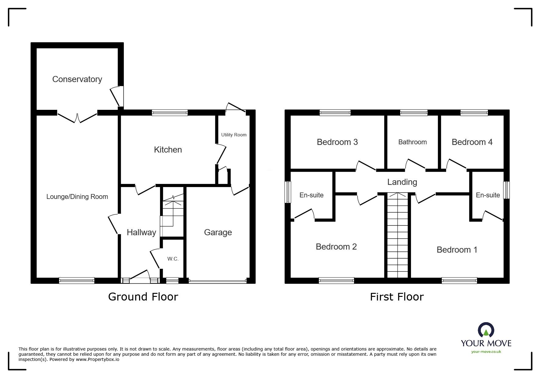 Floorplan of 4 bedroom Detached House for sale, Hunter Rise, Beckermet, Cumbria, CA21