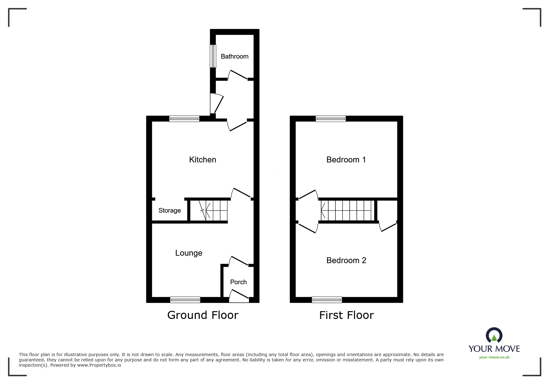 Floorplan of 2 bedroom Mid Terrace House for sale, Frizington Road, Frizington, Cumbria, CA26