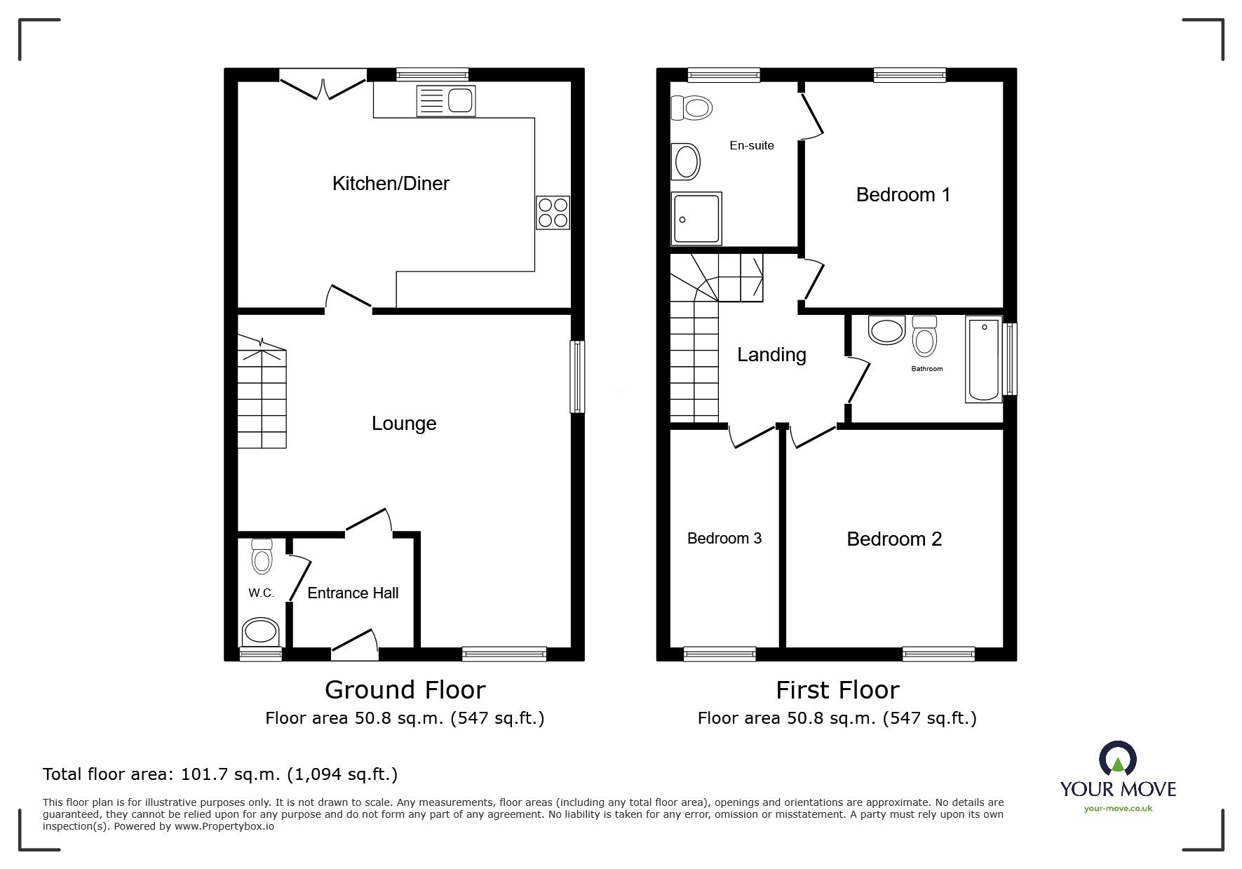 Floorplan of 3 bedroom Semi Detached House for sale, Ceda Park, Whitehaven, Cumbria, CA28