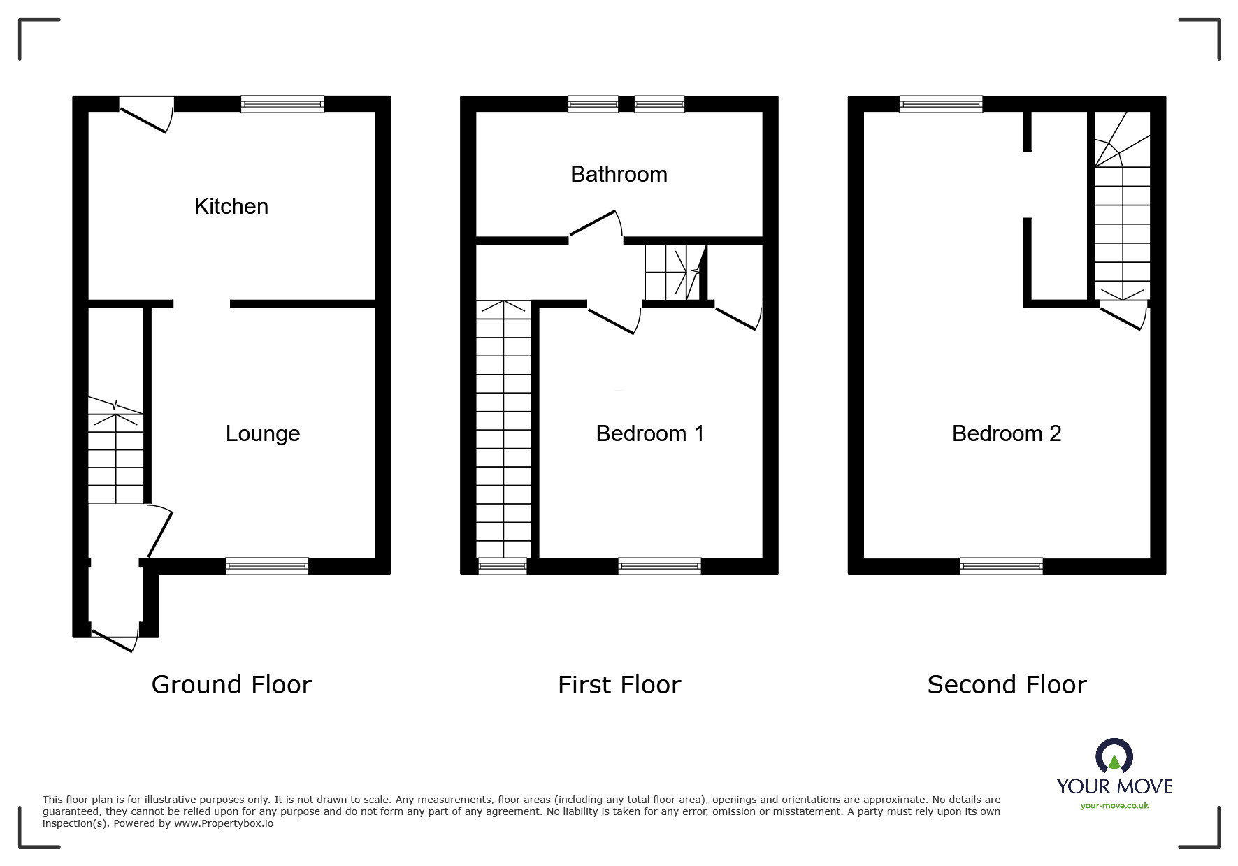 Floorplan of 2 bedroom Mid Terrace House for sale, Croft Terrace, Cleator, Cumbria, CA23