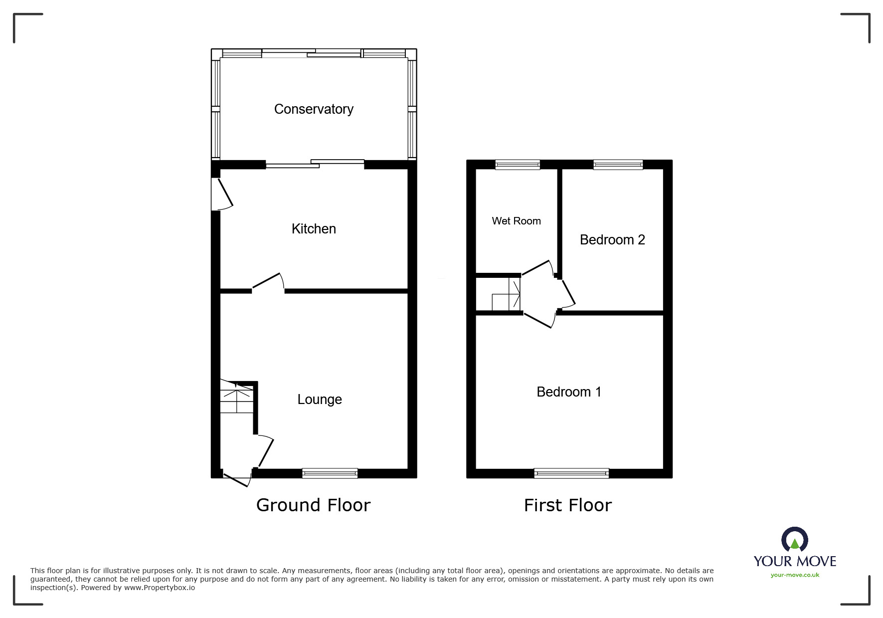 Floorplan of 2 bedroom Semi Detached House for sale, Cambridge Road, Hensingham, Cumbria, CA28