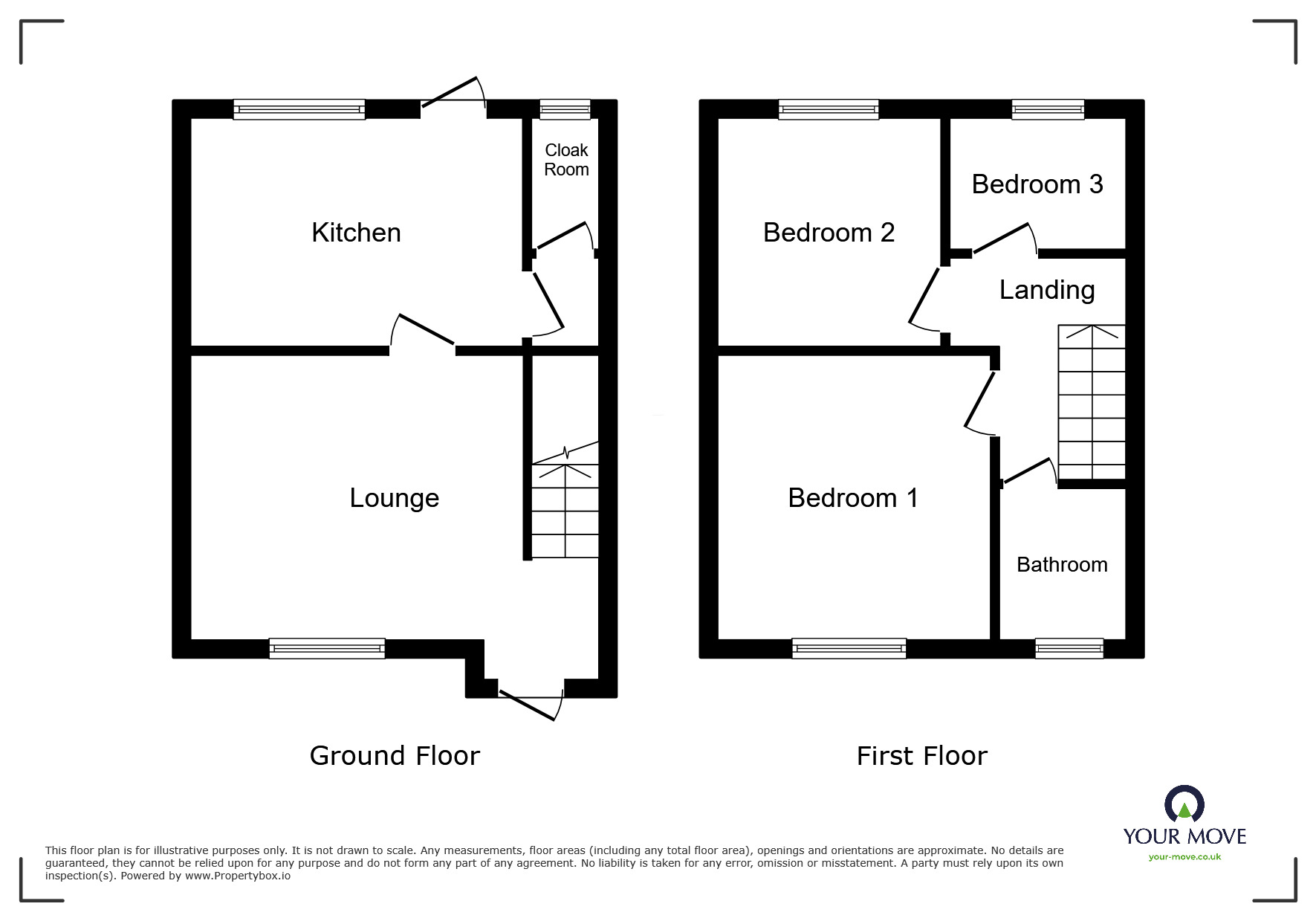 Floorplan of 3 bedroom Mid Terrace House for sale, Martin Way, Lindow Street, Cumbria, CA26