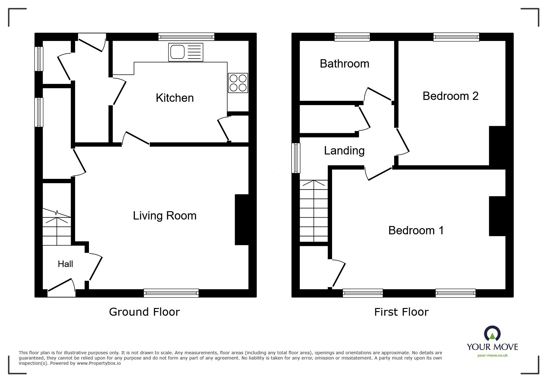 Floorplan of 2 bedroom Semi Detached House to rent, Fleswick Avenue, Whitehaven, Cumbria, CA28