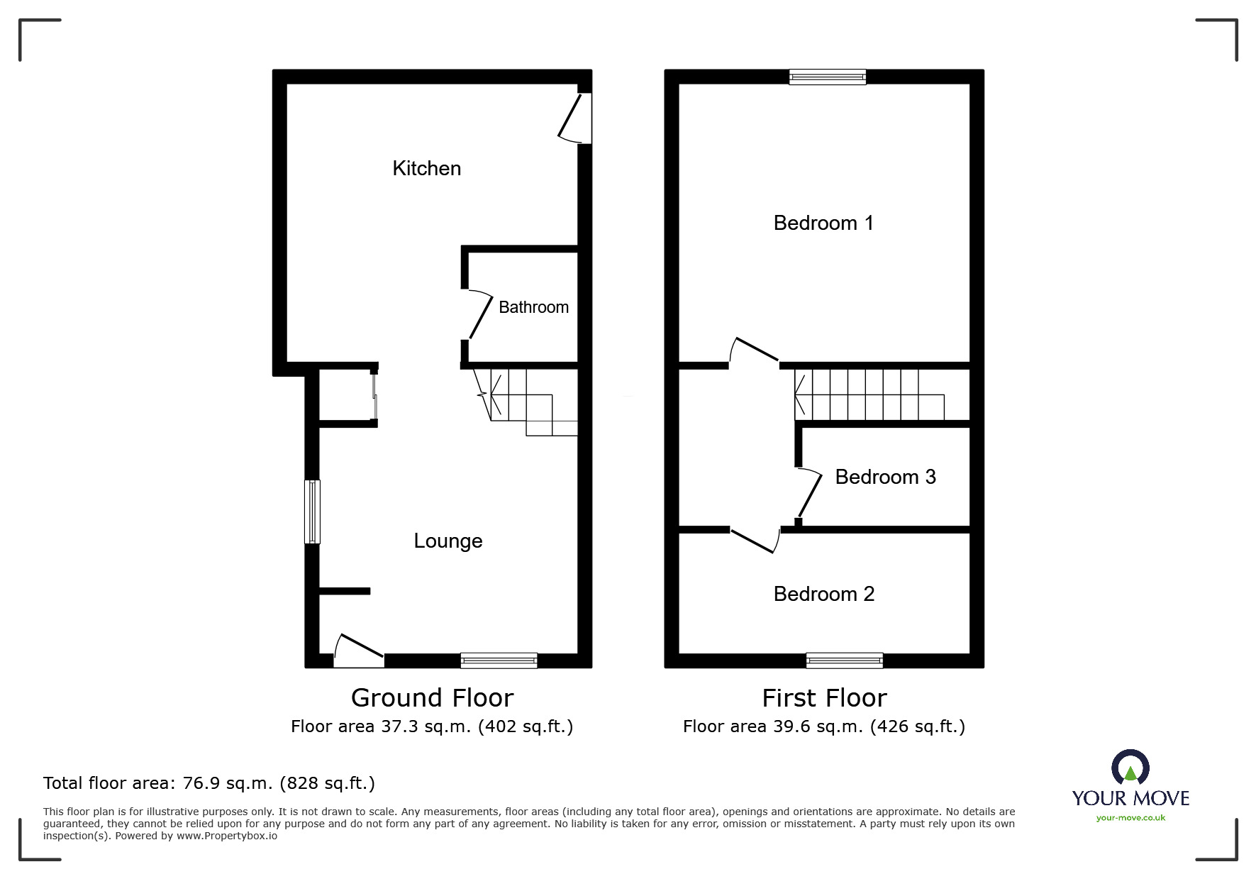 Floorplan of 3 bedroom End Terrace House for sale, Main Street, Frizington, Cumbria, CA26