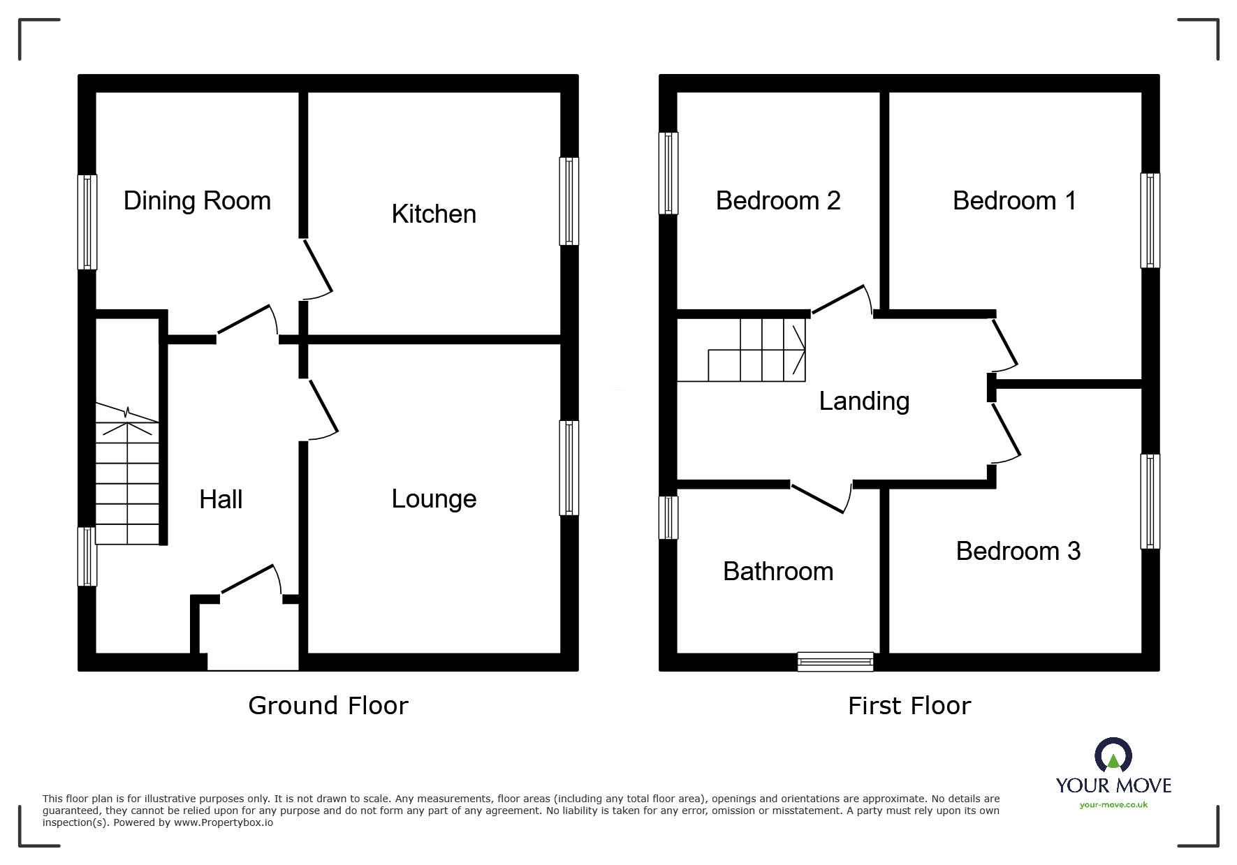 Floorplan of 3 bedroom End Terrace House for sale, Criffel Avenue, Maryport, Cumbria, CA15
