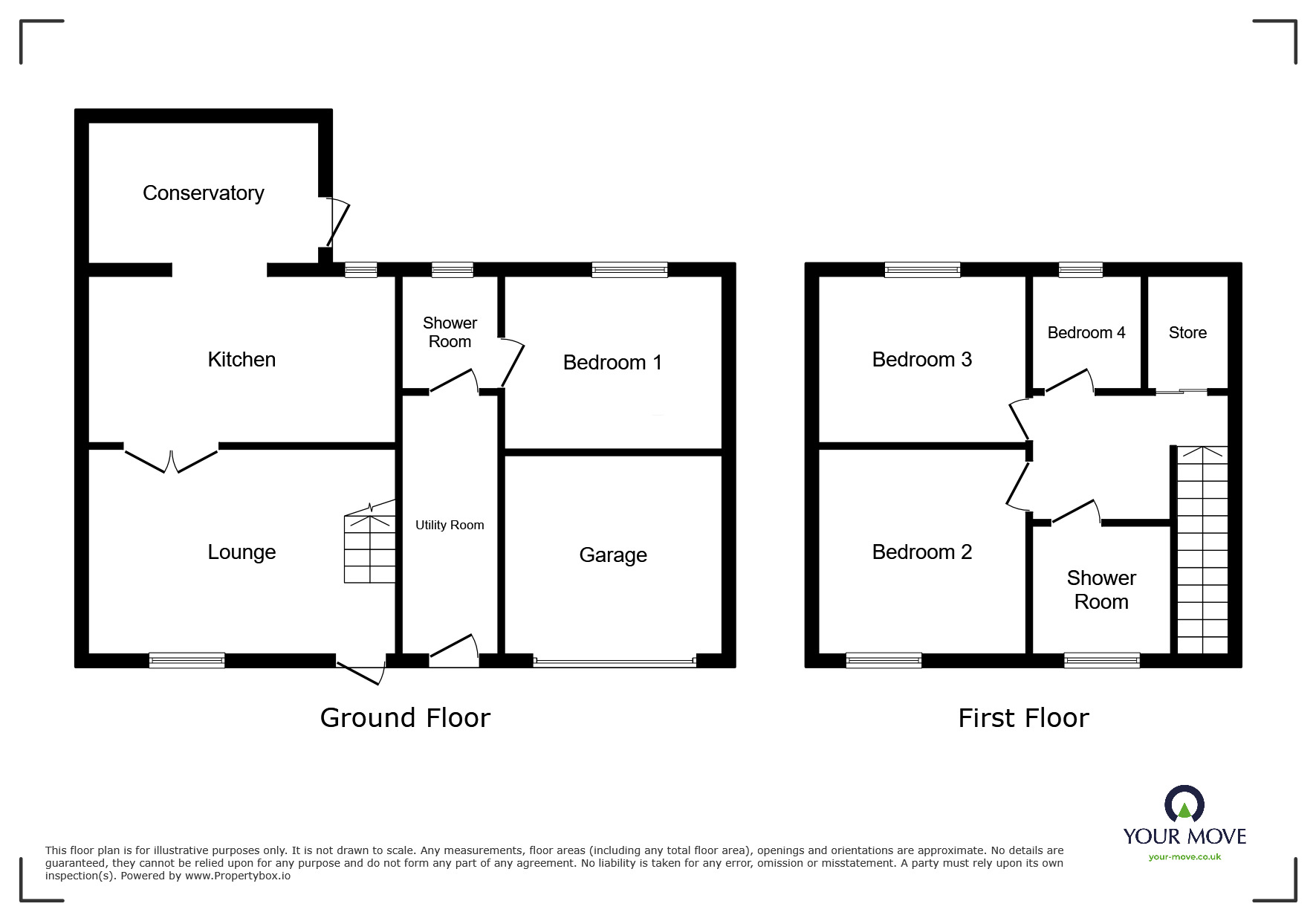 Floorplan of 4 bedroom Semi Detached House for sale, Jericho Road, Whitehaven, Cumbria, CA28