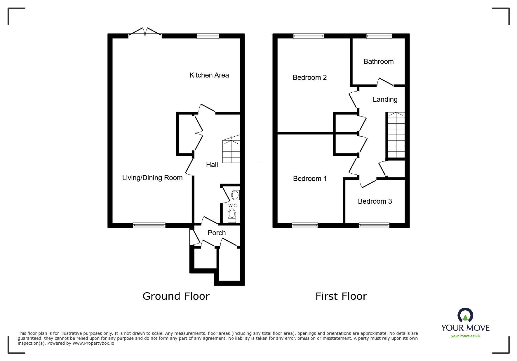 Floorplan of 3 bedroom End Terrace House for sale, Sneckyeat Grove, Hensingham, Cumbria, CA28
