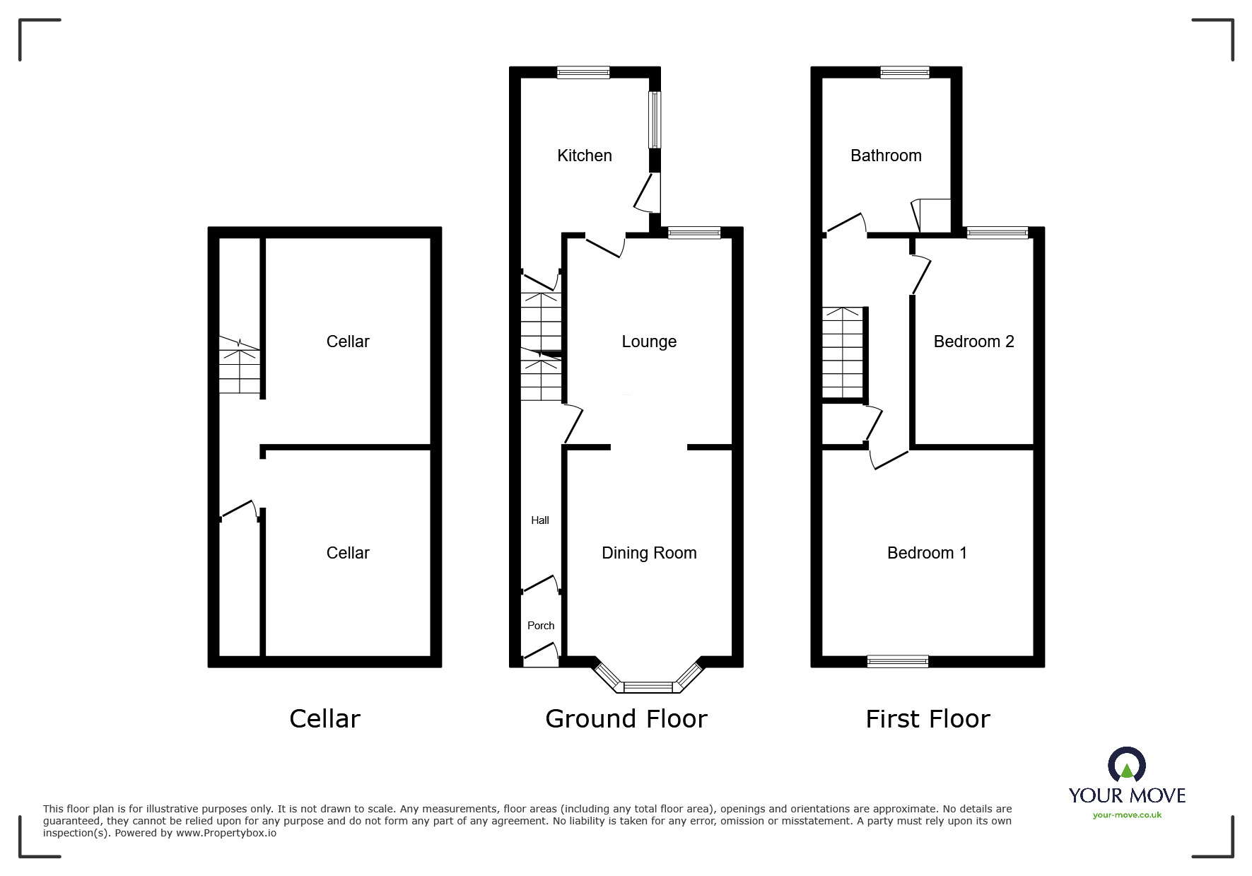 Floorplan of 2 bedroom Mid Terrace House for sale, Infirmary Road, Workington, Cumbria, CA14