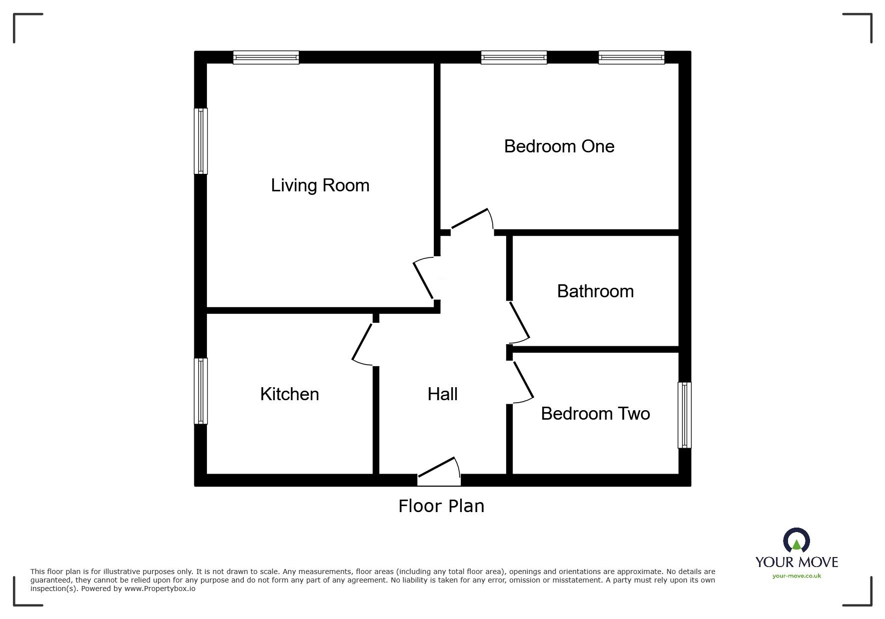 Floorplan of 2 bedroom  Flat for sale, Senhouse Street, Maryport, Cumbria, CA15