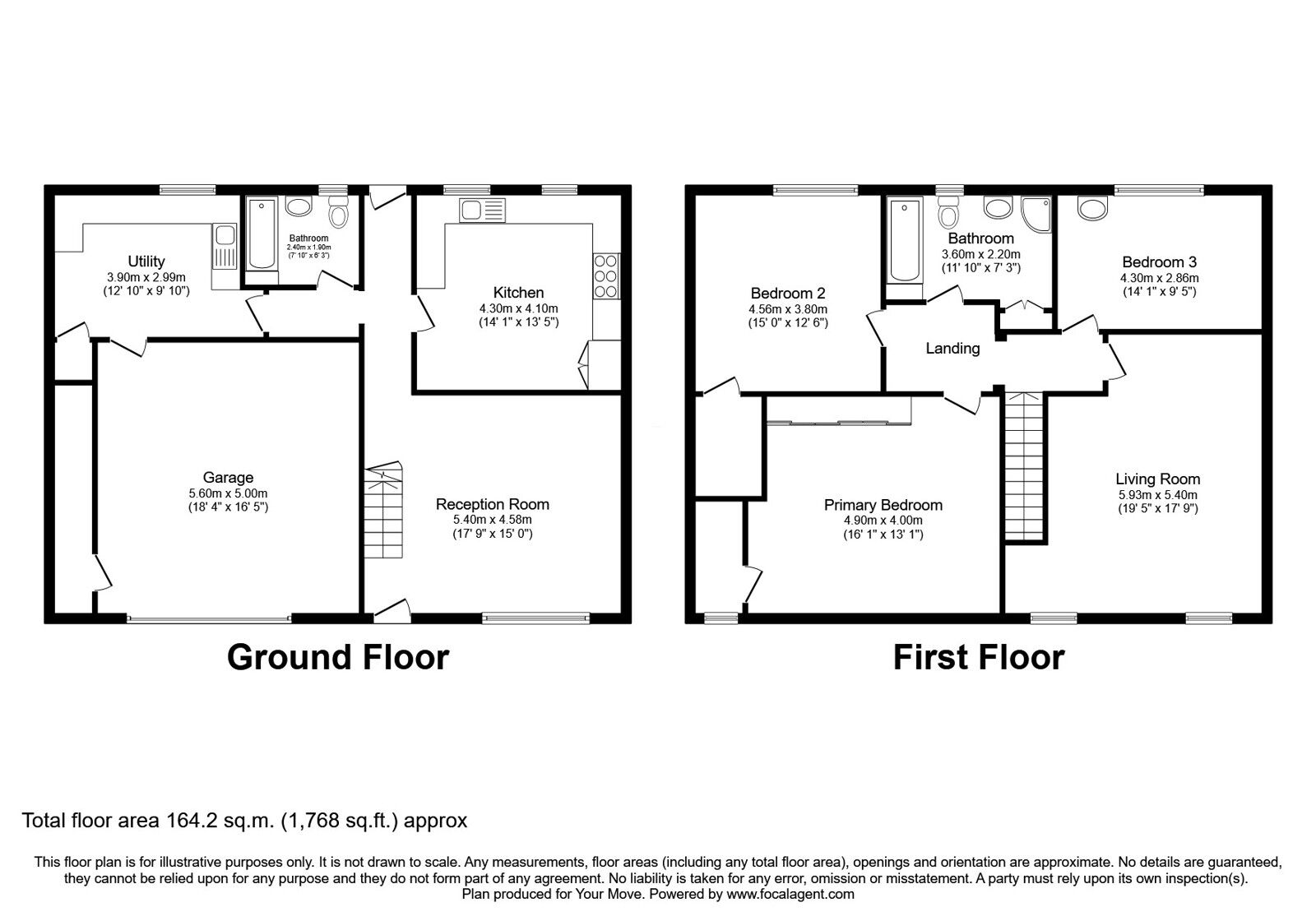 Floorplan of 3 bedroom Semi Detached House for sale, Bookwell, Egremont, Cumbria, CA22