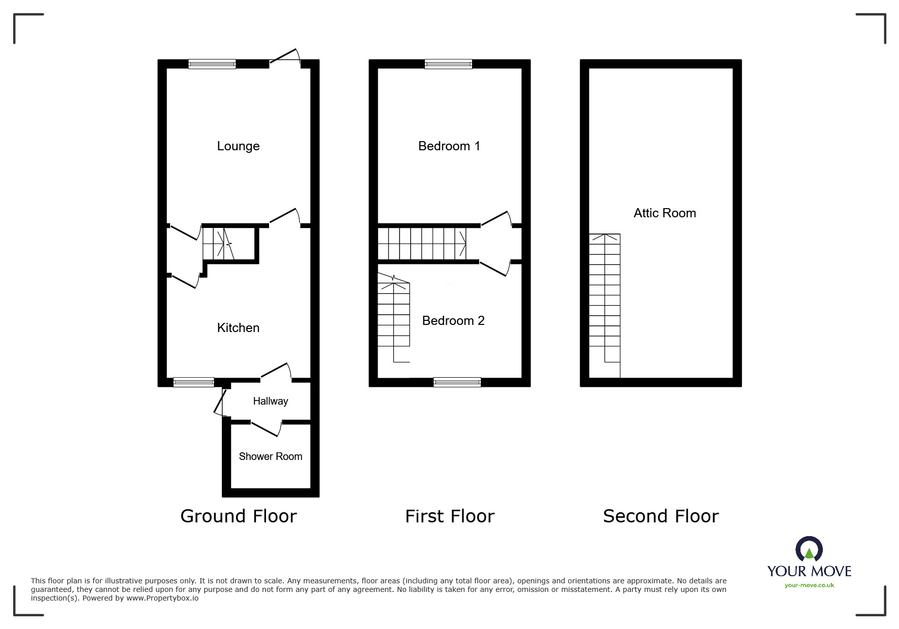 Floorplan of 2 bedroom Mid Terrace House for sale, Stainburn Road, Stainburn, Cumbria, CA14