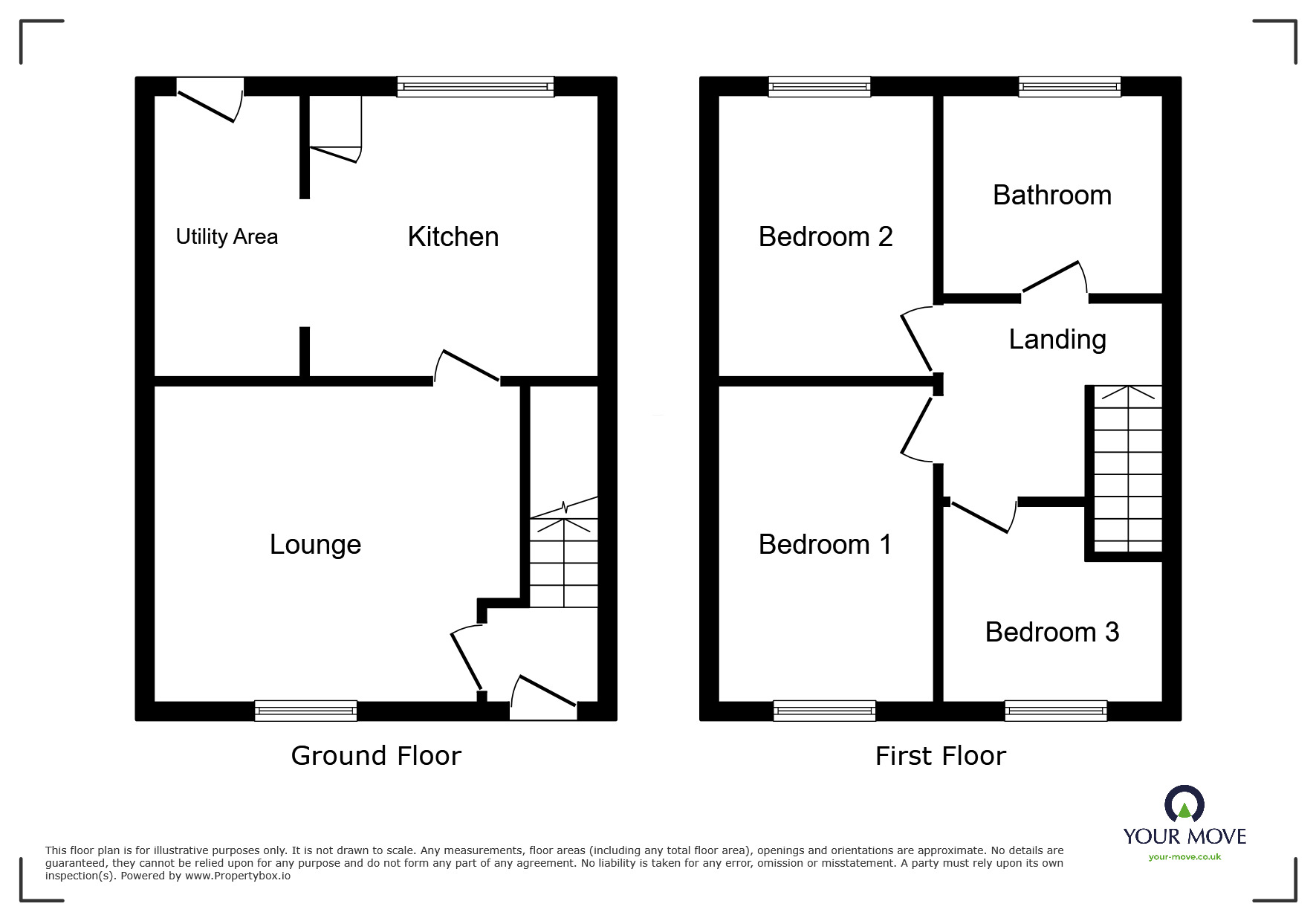 Floorplan of 3 bedroom Mid Terrace House for sale, Milton Road, Egremont, Cumbria, CA22