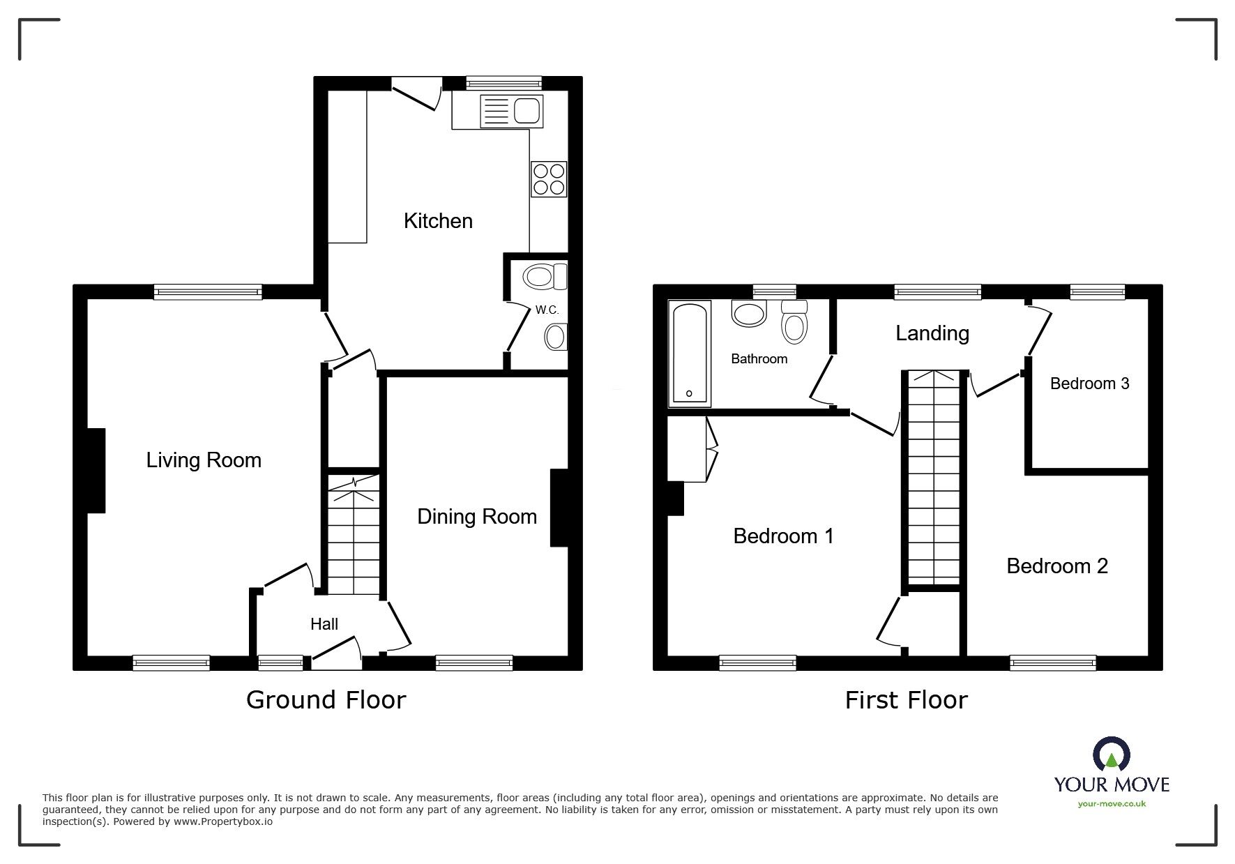 Floorplan of 3 bedroom Semi Detached House for sale, Cragg Road, Cleator Moor, Cumbria, CA25
