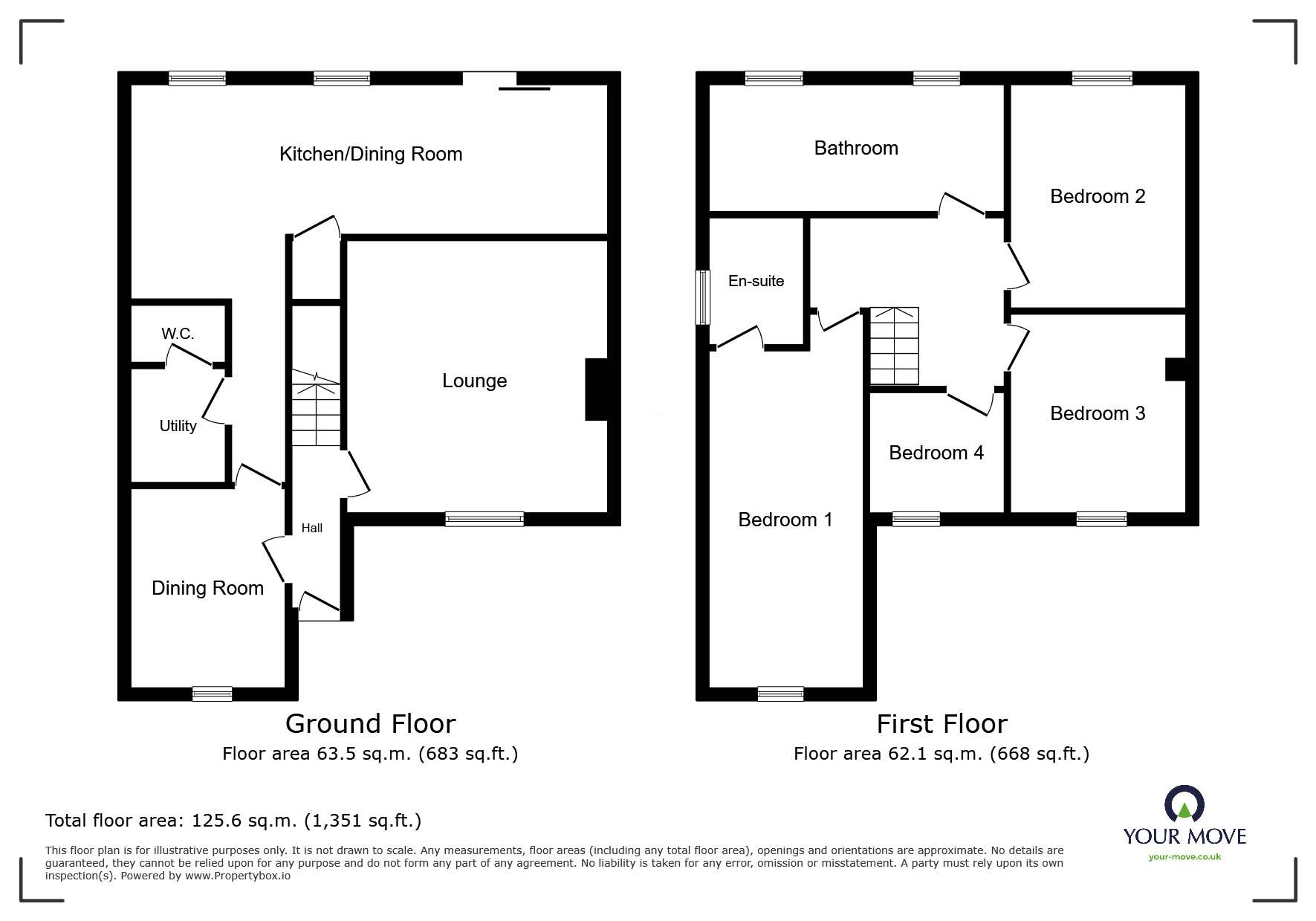 Floorplan of 4 bedroom Semi Detached House for sale, Whitestiles, High Seaton, Workington, CA14