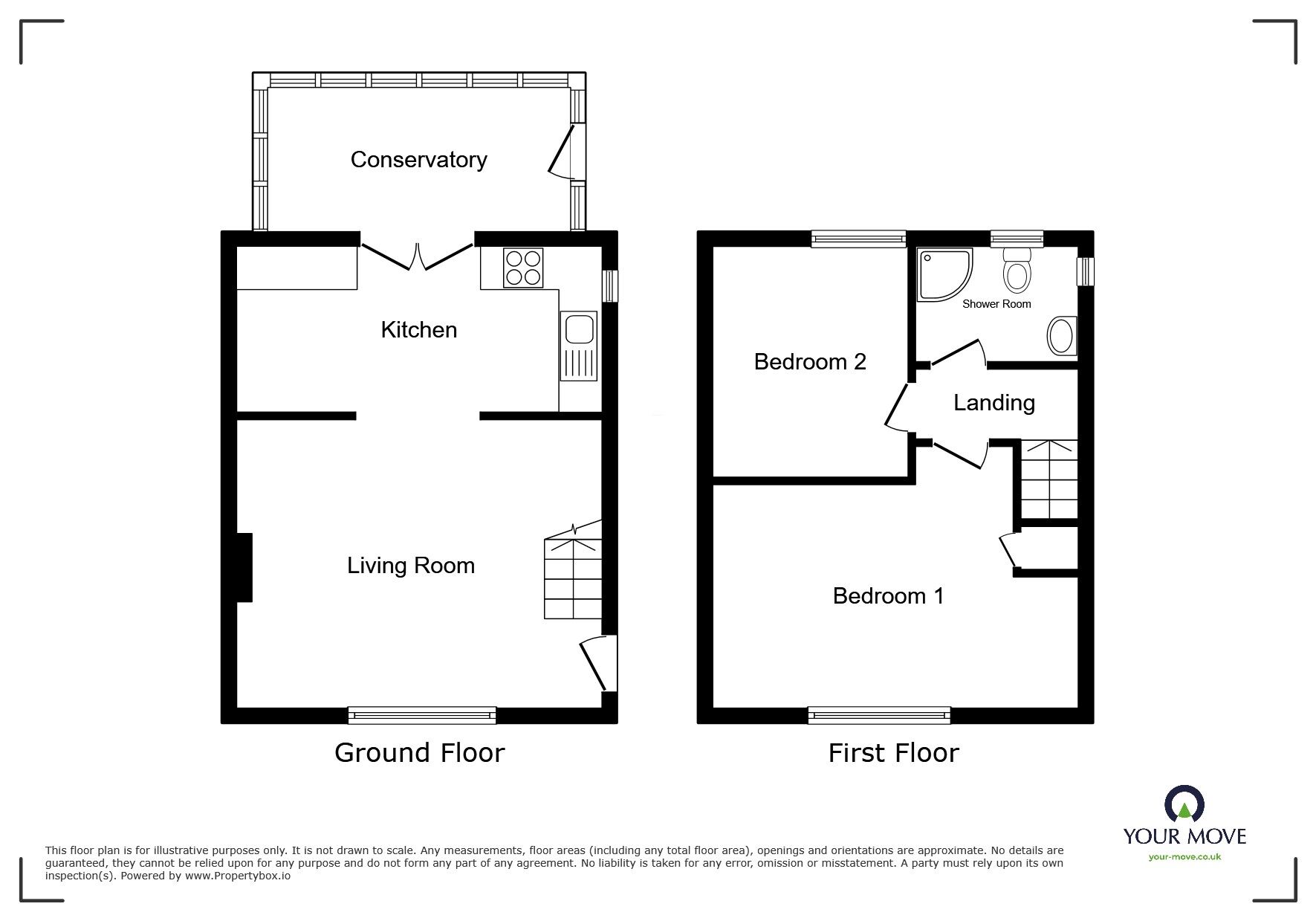 Floorplan of 2 bedroom Semi Detached House for sale, Seven Acres, Parton, Cumbria, CA28
