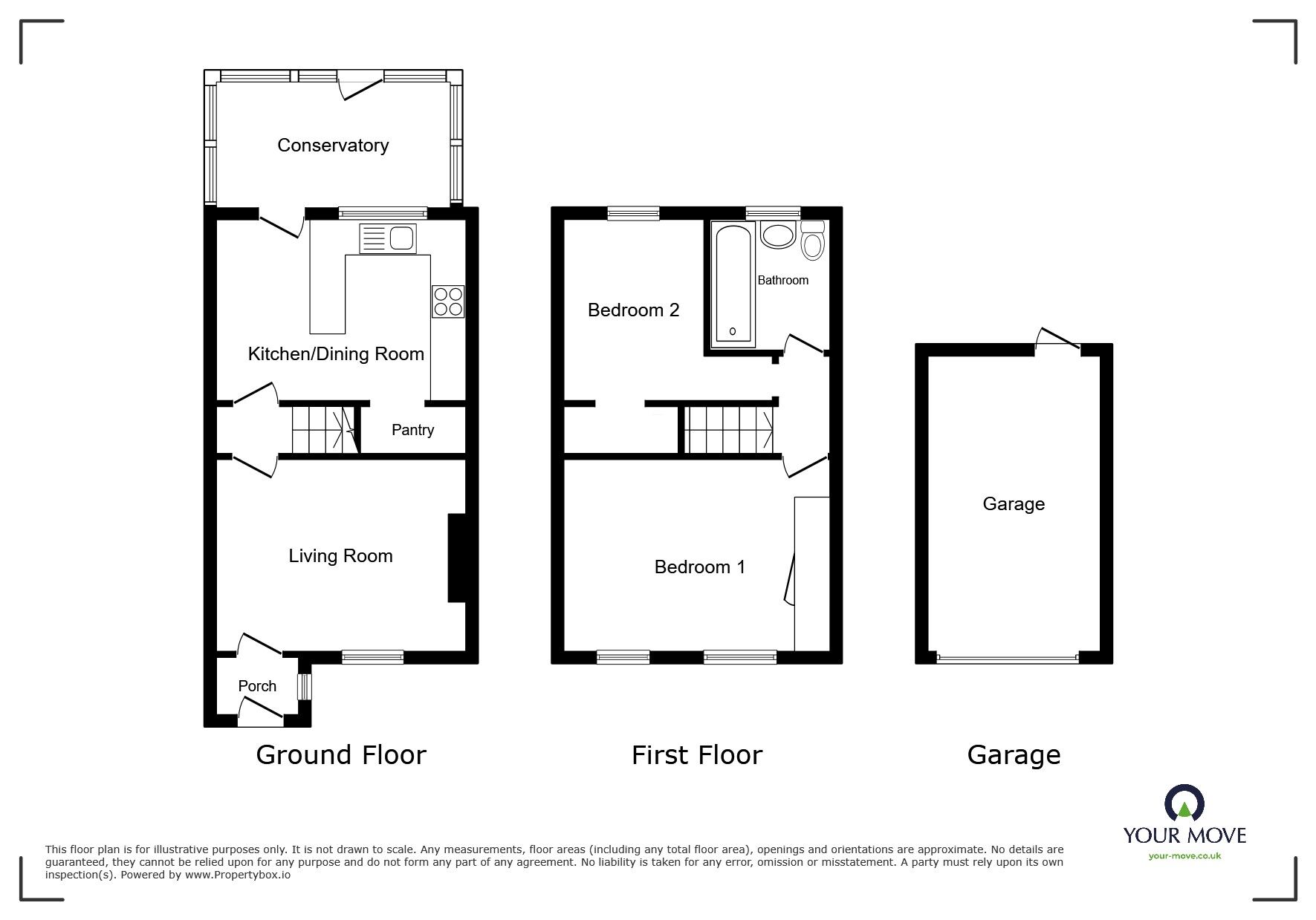Floorplan of 2 bedroom Mid Terrace House for sale, Causeway Road, Seaton, Cumbria, CA14