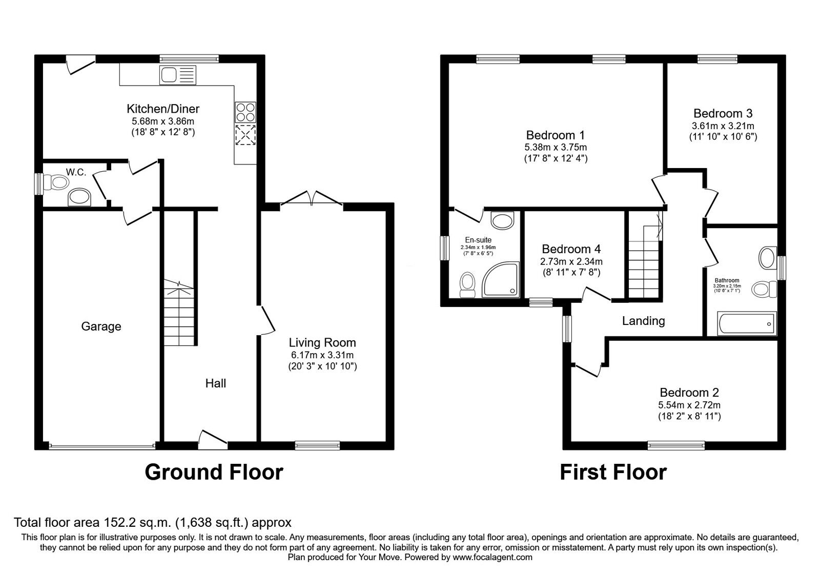 Floorplan of 4 bedroom Detached House for sale, Barncroft Avenue, Seaton, Cumbria, CA14