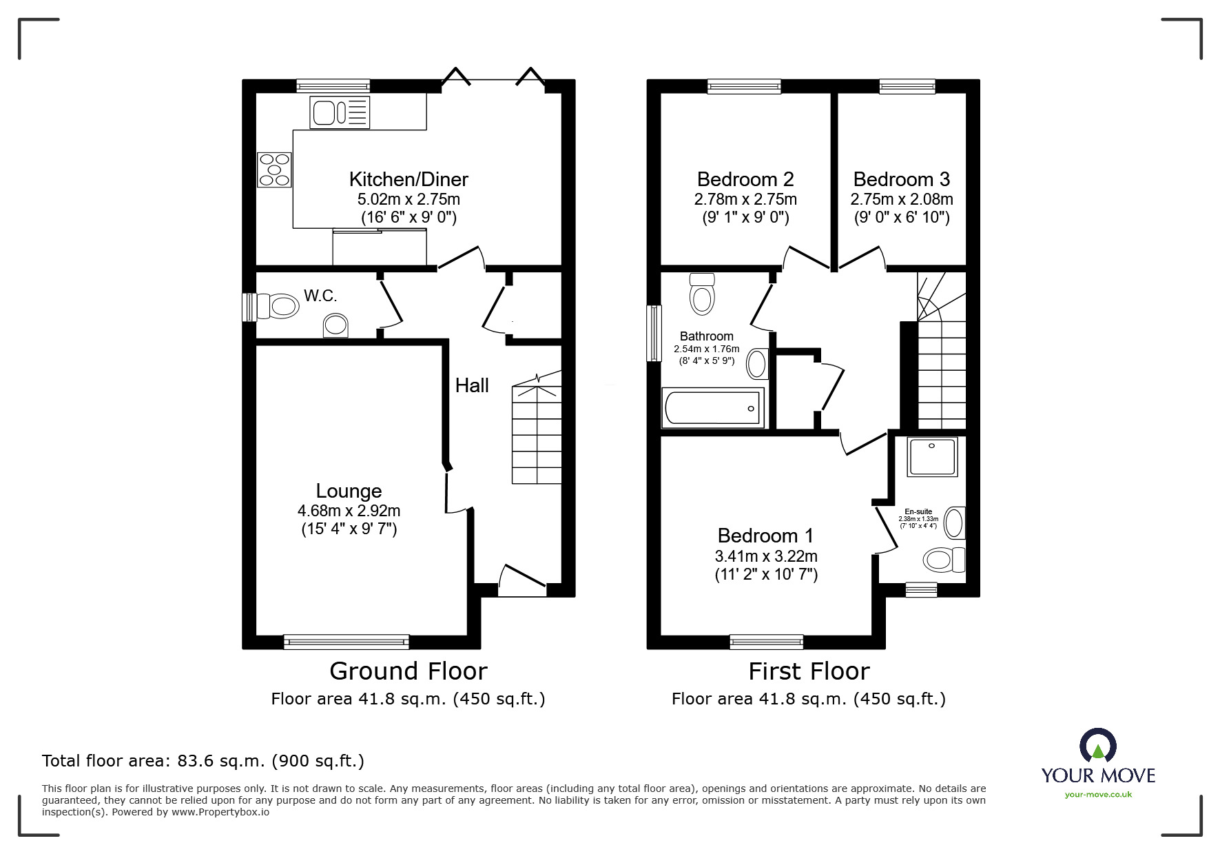 Floorplan of 3 bedroom Semi Detached House for sale, Sycamore Drive, High Seaton, Workington, CA14
