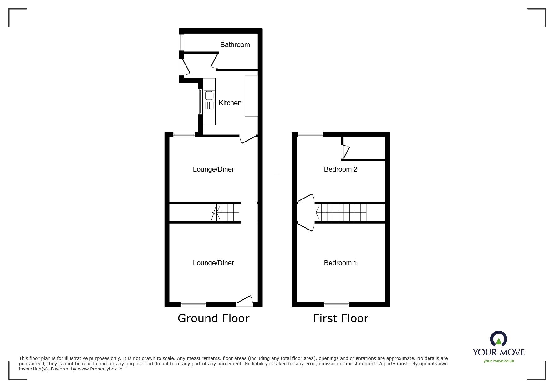 Floorplan of 2 bedroom Mid Terrace House for sale, Railway Terrace, Seascale, Cumbria, CA20